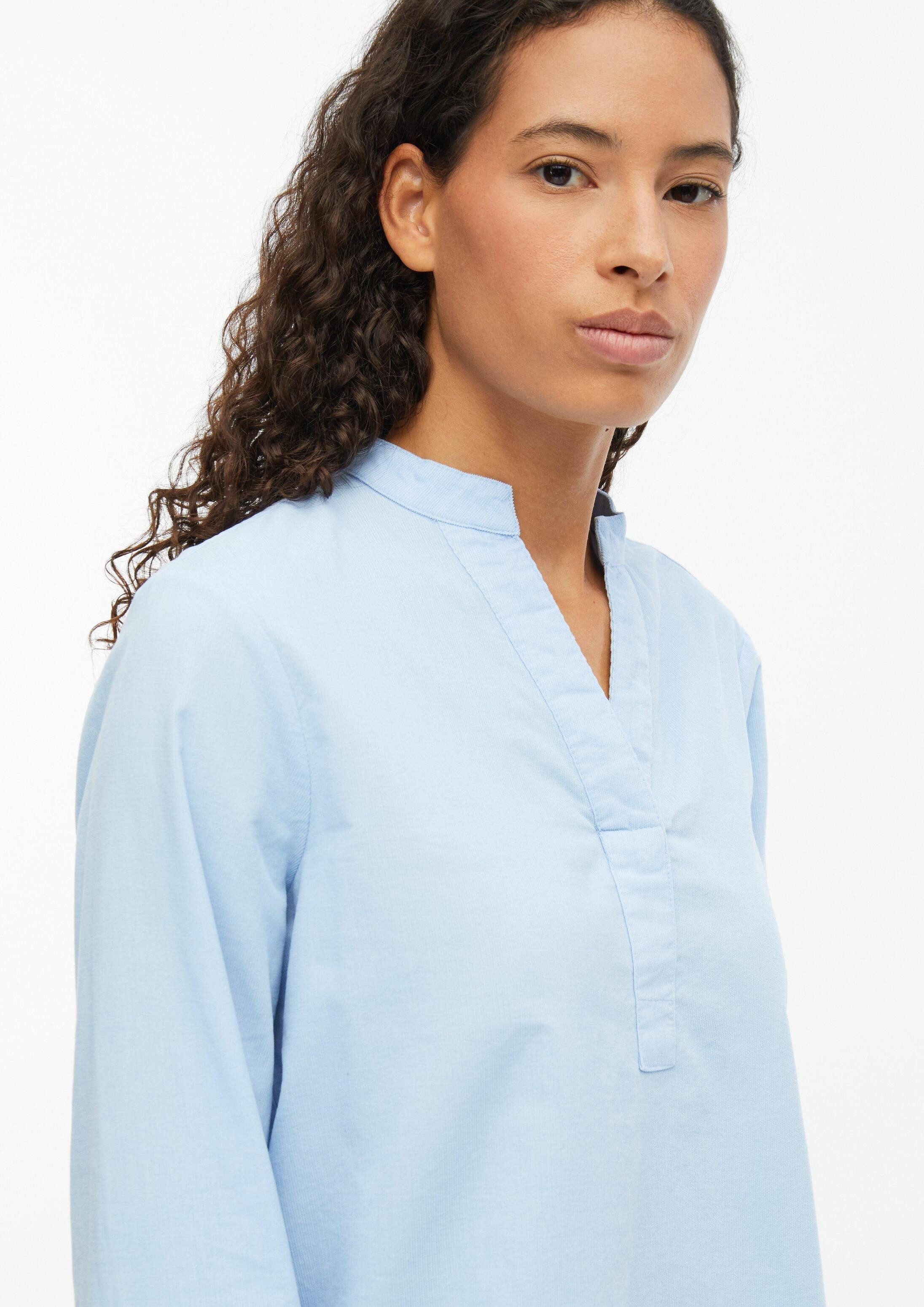 s.Oliver Langarmbluse Bluse Feincord-Bluse mit Stehkragen – Bild 4 von 5