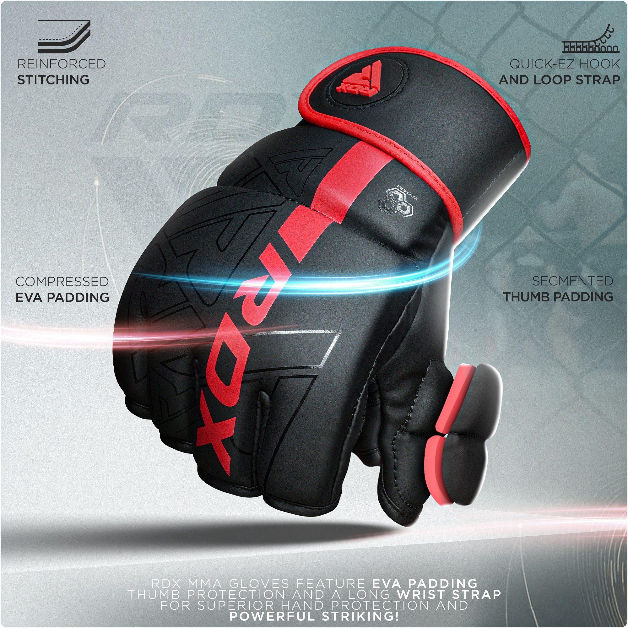 RDX Sports MMA-Handschuhe RDX MMA Handschuhe, MMA gloves Training, Sparring Grappling