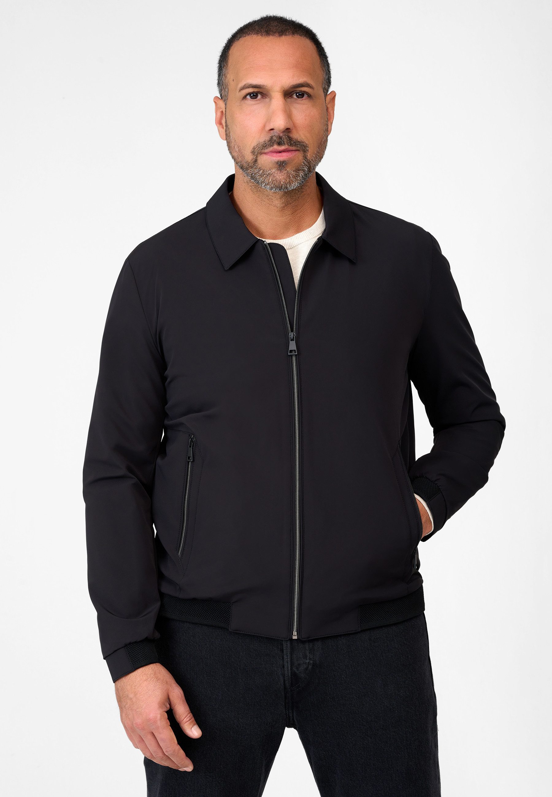 RICANO Kurzjacke Miguel klassische Übergangsjacke mit Hemdkragen
