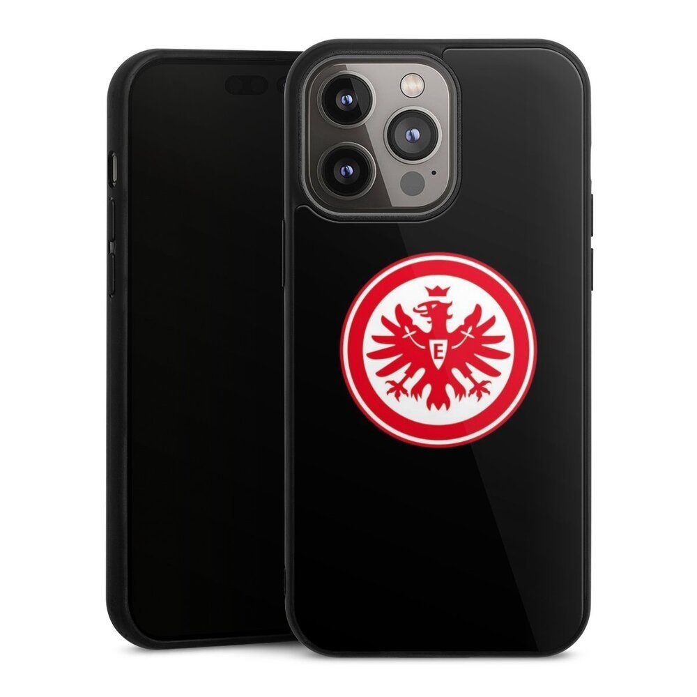 DeinDesign Handyhülle Eintracht Frankfurt SGE Adler Eintracht Frankfurt schwarz, Apple iPhone 14 Pro Max Gallery Case Glas Hülle
