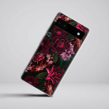 DeinDesign Handyhülle Rose Blumen Blume Dark Red and Pink Flowers, Google Pixel 6a Silikon Hülle Bumper Case Handy Schutzhülle
