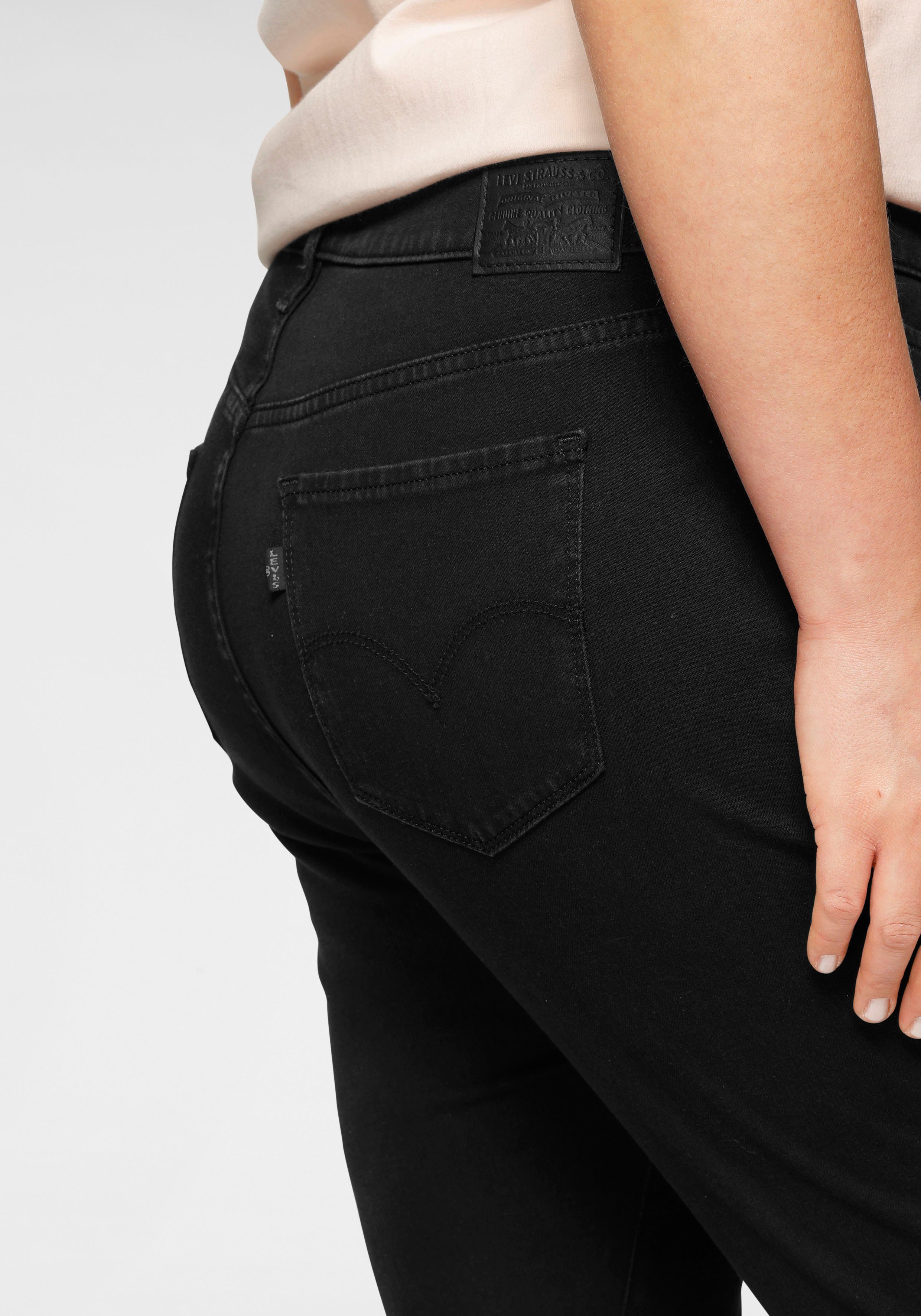 Levi's® Plus Skinny-fit-Jeans sehr 721 schwarz HI PL SKINNY figurbetonter Schnitt RISE