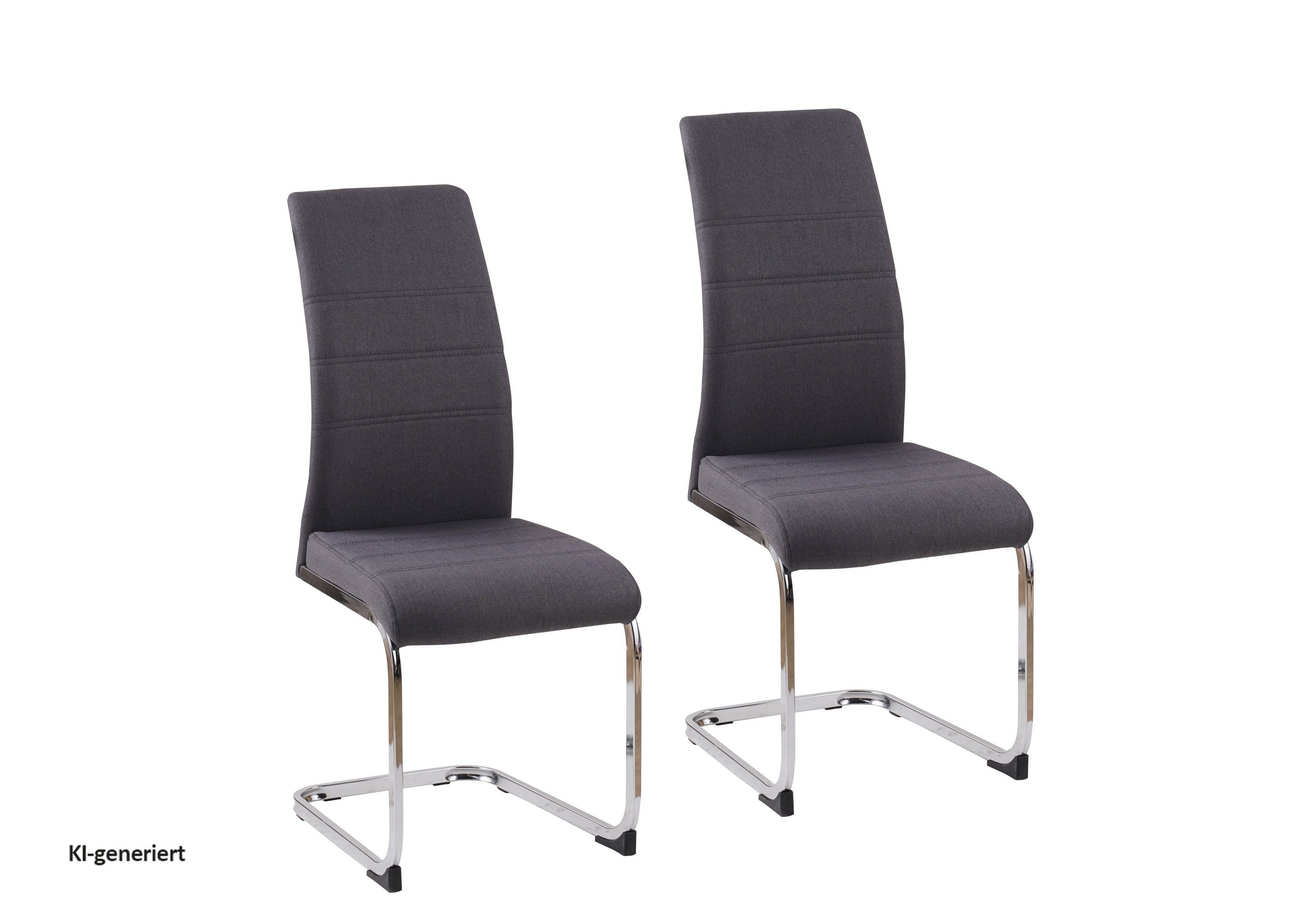 HTI-Living Freischwinger Schwingstuhl SallyC Grau (Set, 2 St), Freischwinger Esszimmerstuhl