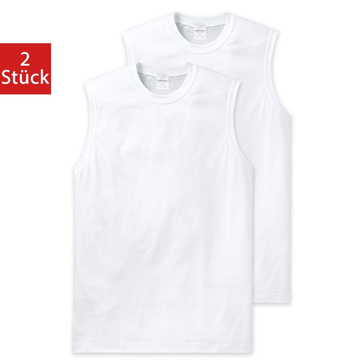 Schiesser Unterhemd Essentials (2-St) im schlichten günstig online kaufen