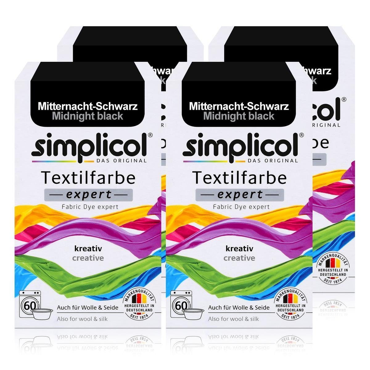 simplicol Textilfarbe Simplicol Textilfarbe expert Mitternacht-Schwarz 150g-Farbe zum Färben