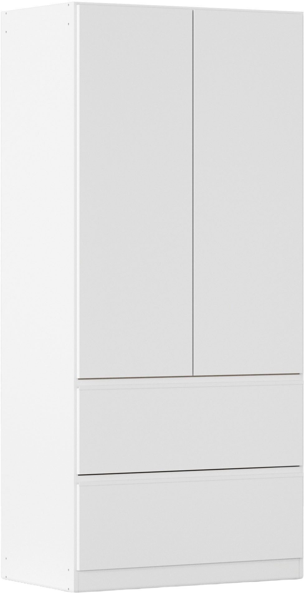 rauch Drehtürenschrank Kleiderschrank Schrank Garderobe COSTA in den Breiten 91/136/181 cm (in 3 Ausstattungen BASIC/CLASSIC/PREMIUM) viel Platz, grifflose Front und Push-to-Open Funktion MADE IN GERMANY