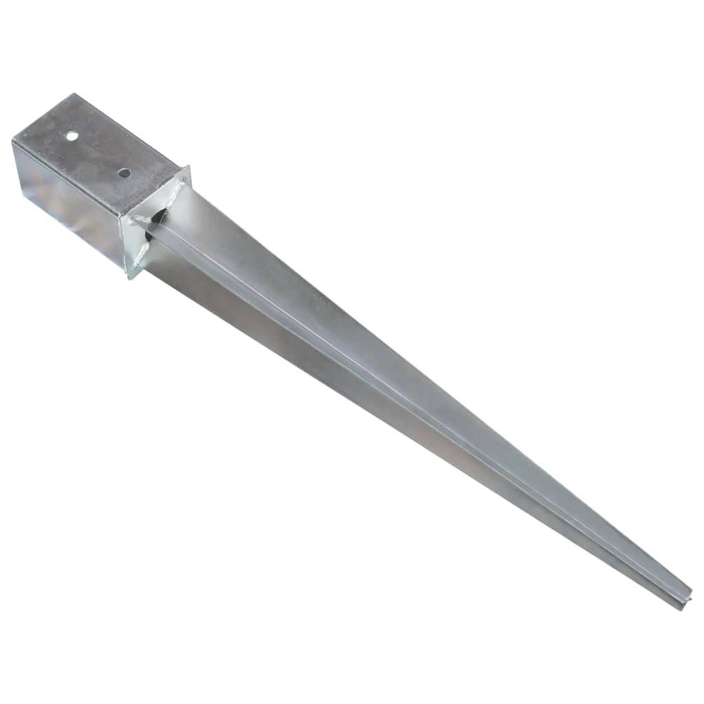 Verzinkter Stahl Silbern cm Erdspieße Einschlagbodenhülse Stk vidaXL 2 8876