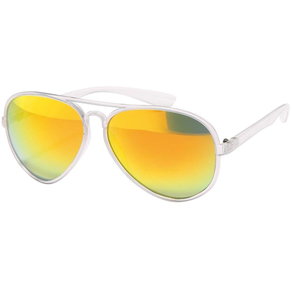 BEZLIT Eyewear Pilotenbrille Damen Piloten Sonnenbrille (1-St) mit schwarzen Linsen Rot Weiß | Sonnenbrillen