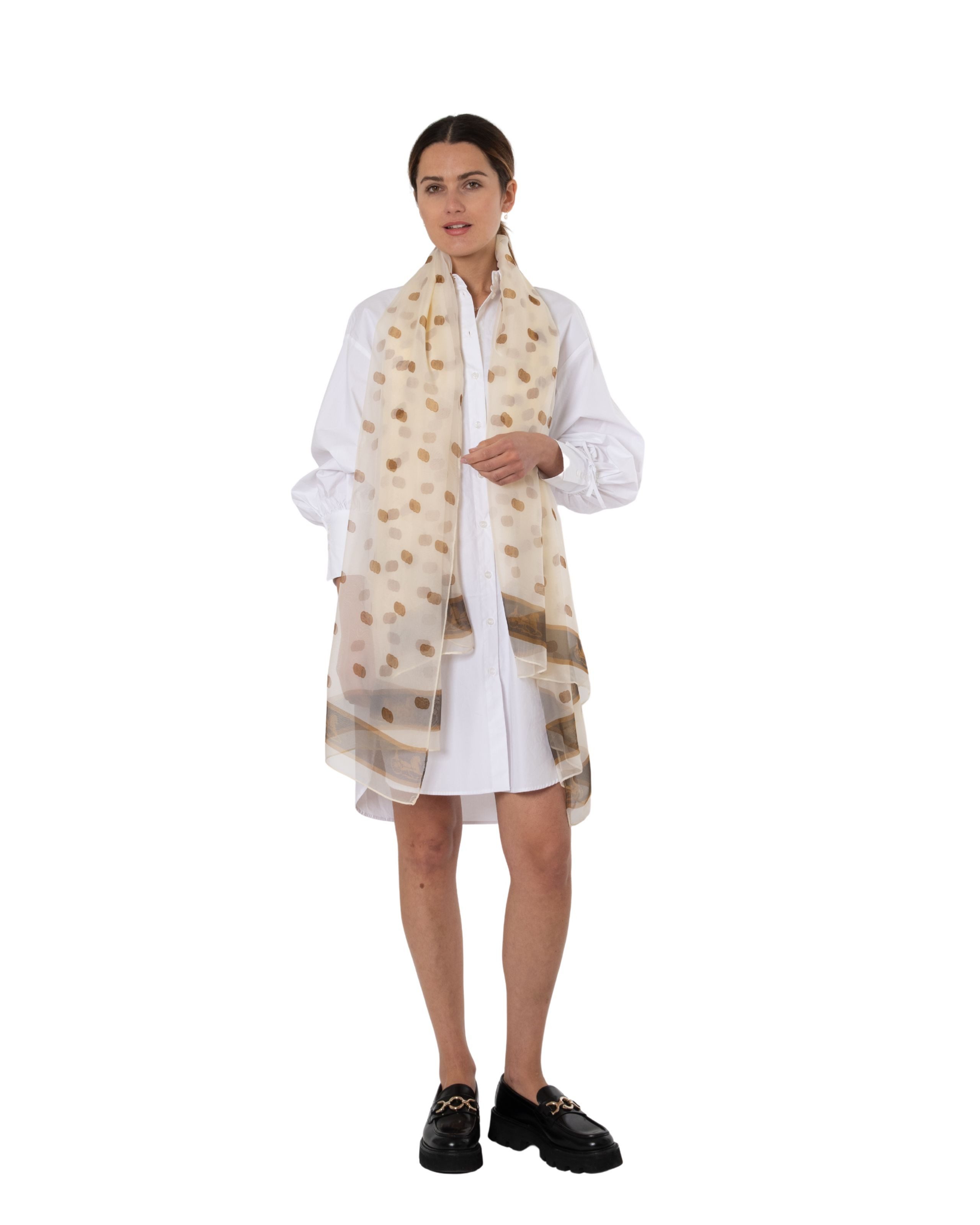 MayTree Modeschal großer, leichter Chiffonschal Damen 100x200cm, (Stück, 1-St)