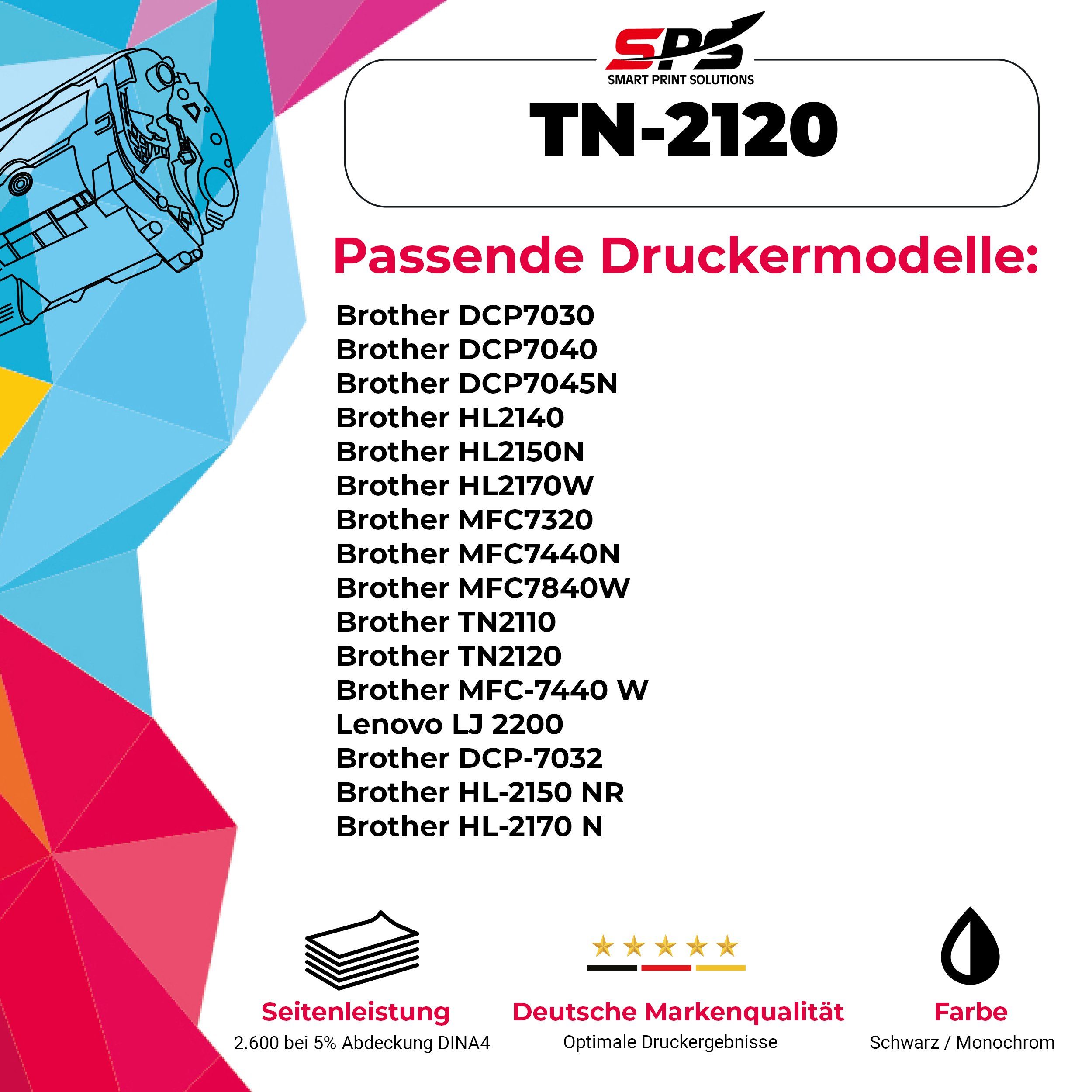 SPS Tonerkartusche Brother Pack) Kompatibel TN-2120, für (1er MFC-7440DN