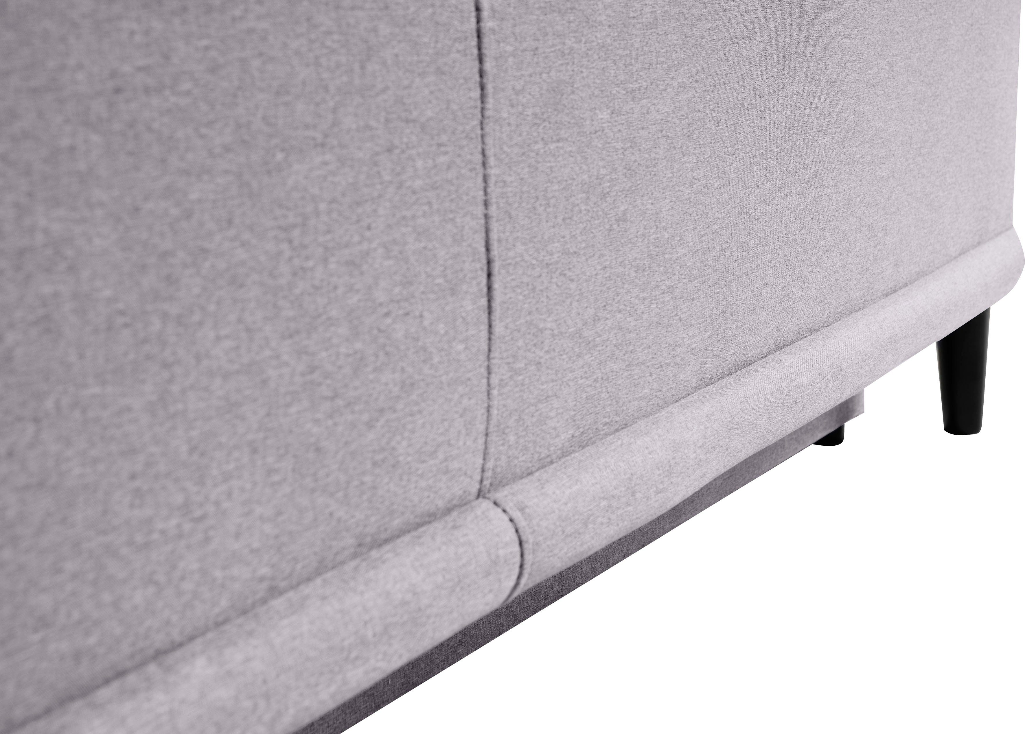 WERK2 Schlafsofa Street, 2-Sitzer Sofa Silber mit Bettkasten Federkern und Silber | | Silber & Schlafcouch