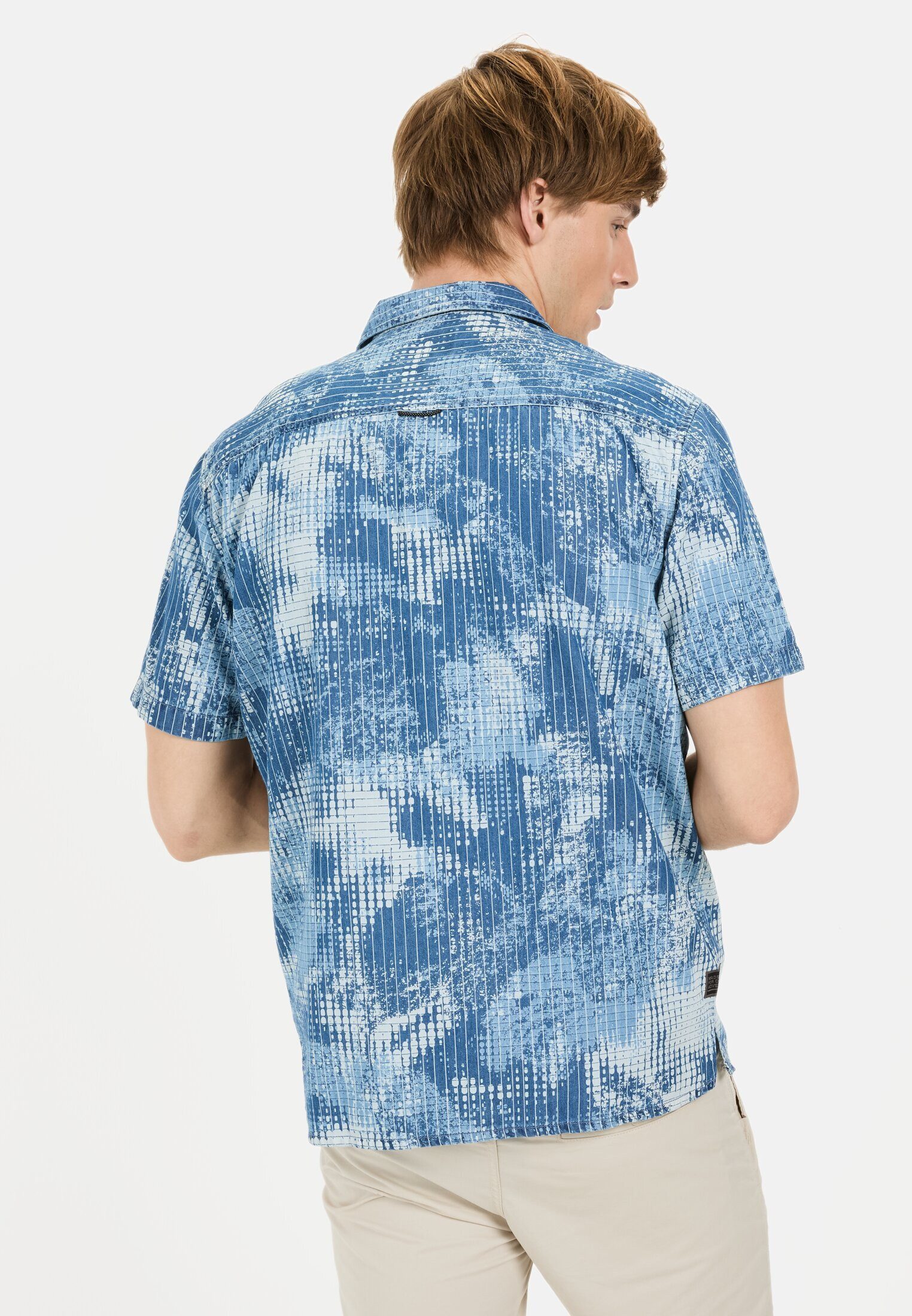 camel active Kurzarmhemd mit Allover-Print Resortkragen günstig online kaufen