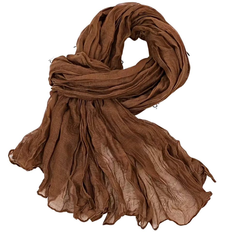 Coonoor Modeschal Damen Falten Schal, Chiffon Schultertuch, Vintage Schal, Freizeit Kopftuch