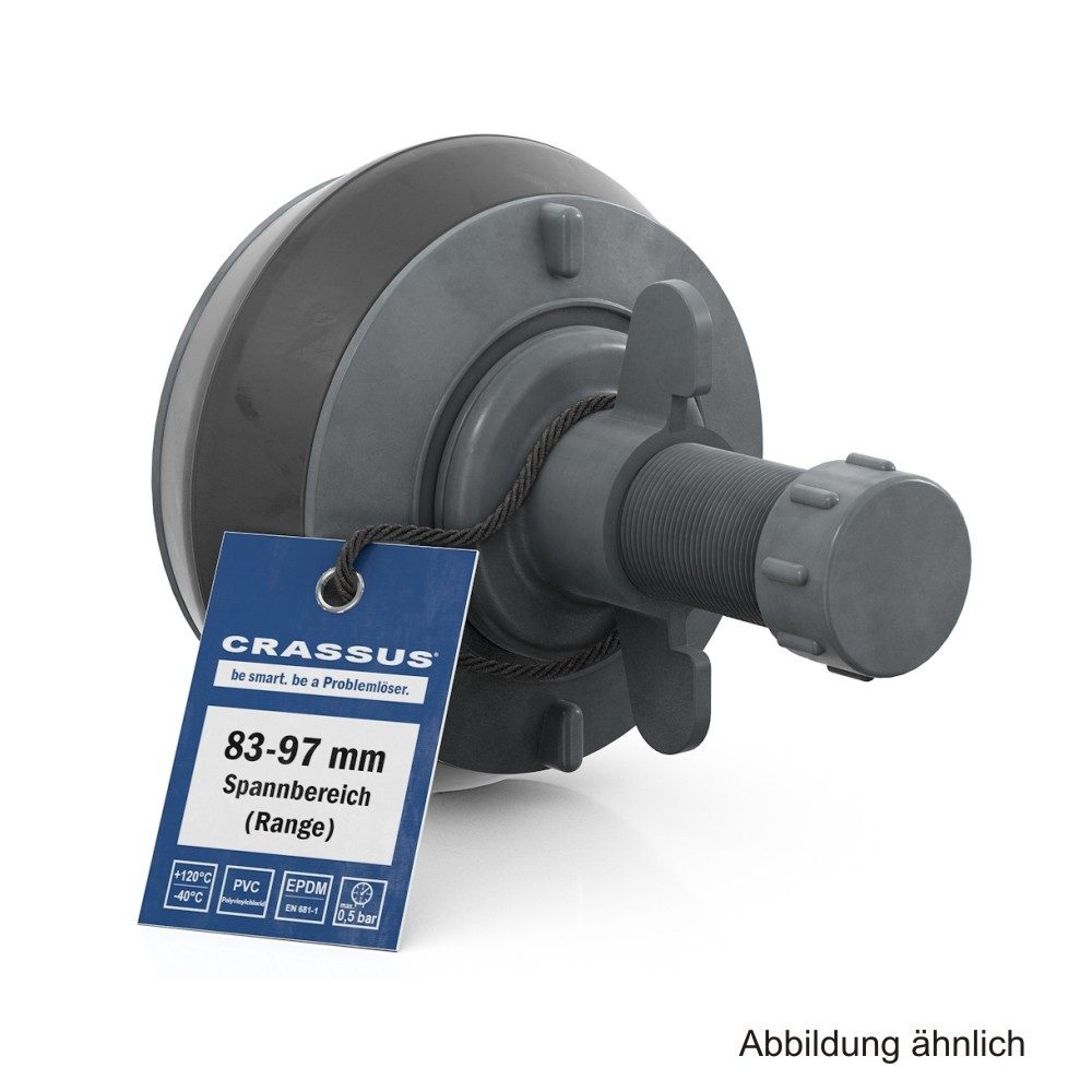 Crassus Wasserrohr Crassus-Schnellverschlussstopfen 90 83-97mm druckdicht bis 0,5 bar