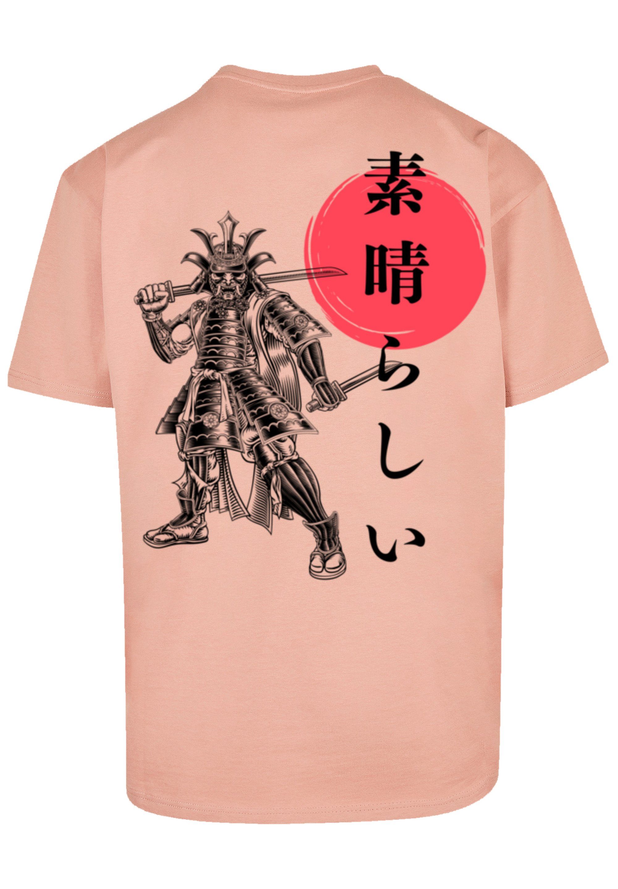 Japan Grafik F4NT4STIC Print amber Samurai T-Shirt