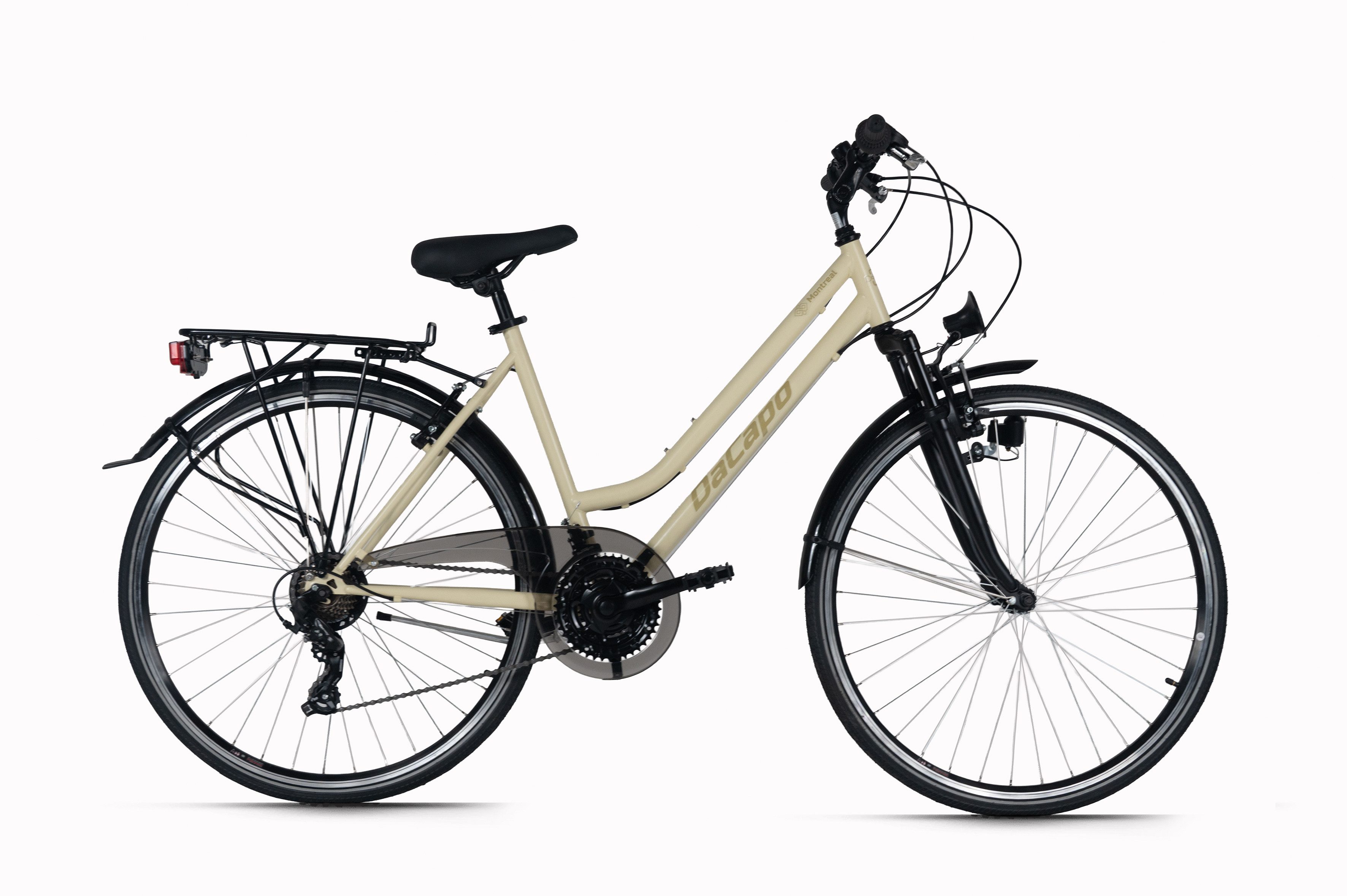 Dacapo Trekkingrad DaCapo Trekkingrad Damen 28'' Montreal beige, 21 Gang Shimano Tourney Schaltwerk, Kettenschaltung, (48)