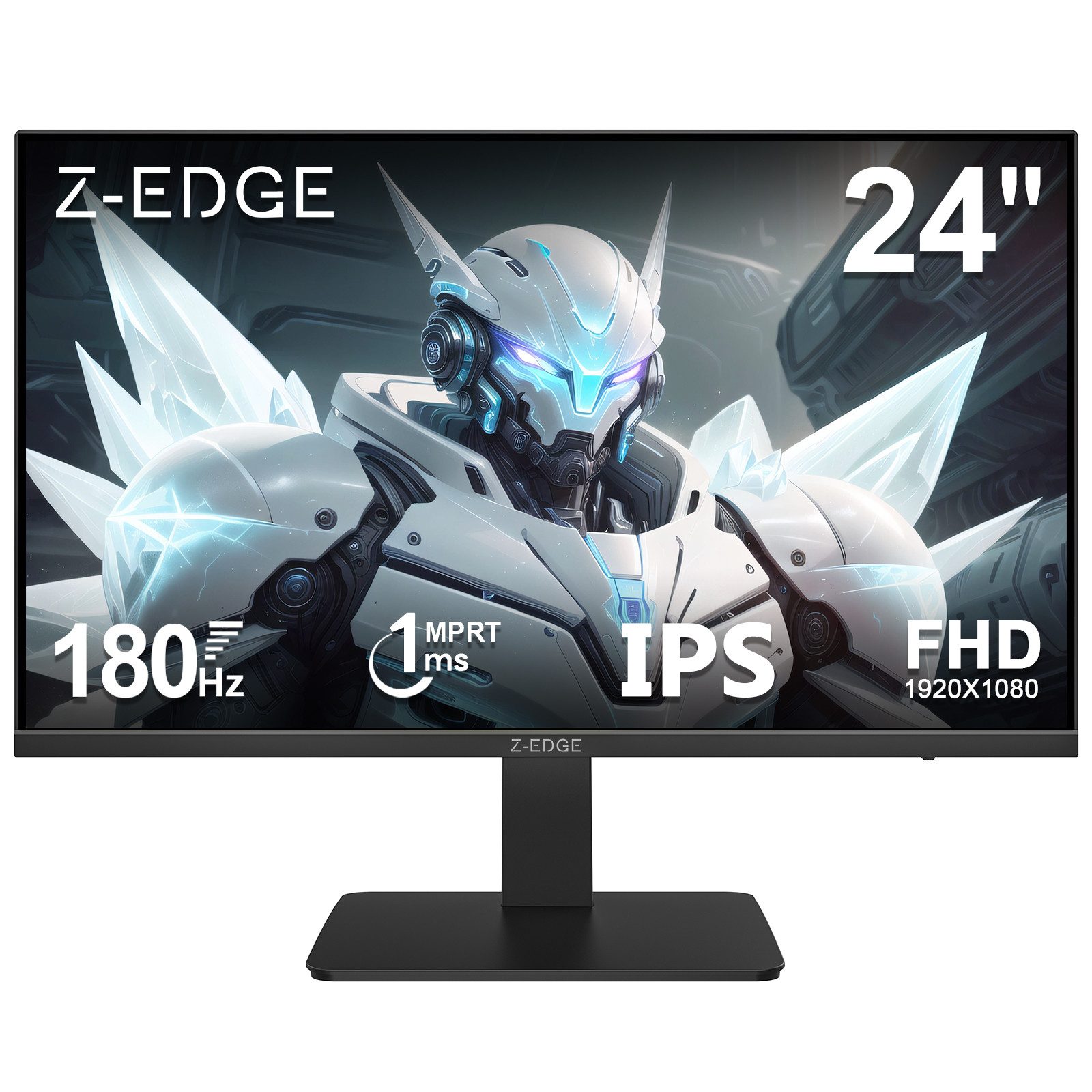 Z-EDGE 24‑Zoll IPS Monitor mit 180 Hz & 1 ms MPRT Gaming-Monitor (60,96 cm/24 ", 1920×1080 px, Full HD, 1 ms Reaktionszeit, IPS, Full‑HD, FreeSync‑HDR & schmaler Rahmen)