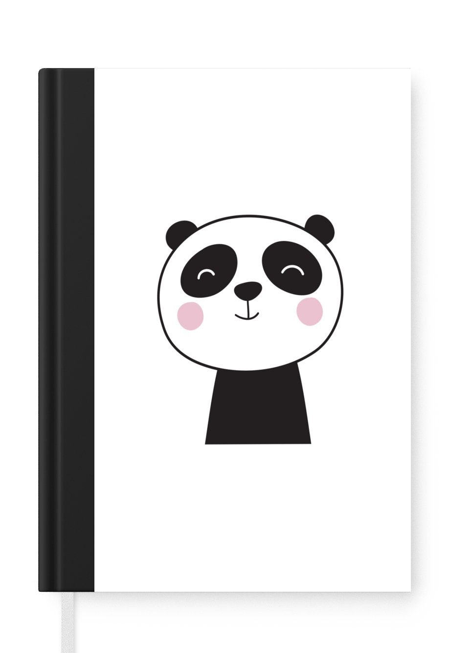 MuchoWow Notizbuch Panda - Illustration - Kinderzimmer - Kinder, Journal, Merkzettel, Tagebuch, Notizheft, A5, 98 Seiten, Haushaltsbuch