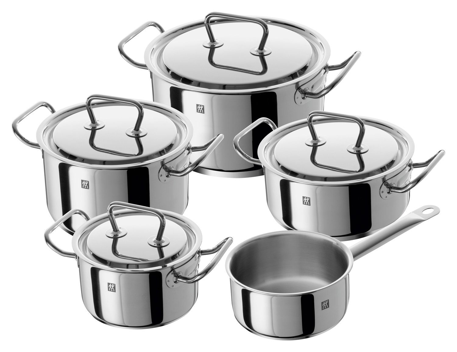 Zwilling Topf-Set TWIN CLASSIC, 5-teilig, Edelstahl 18/10, poliert, Edelstahl 18/10 (5-tlg)