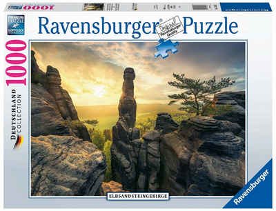 Ravensburger Puzzle Erleuchtung - Elbsandsteingebirge, 1000 Puzzleteile, Made in Germany, FSC® - schützt Wald - weltweit