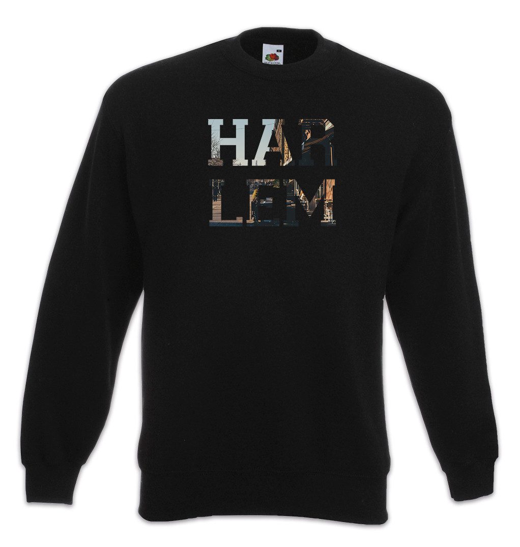 Sweatshirt Harlem Sweatshirt Manhattan New York Skyline Stadt City USA US Flag