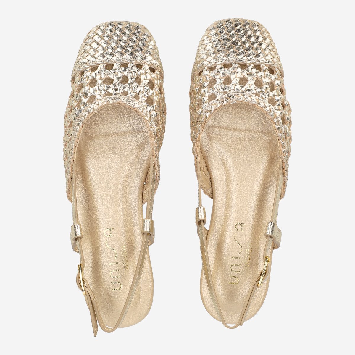 Unisa Unisa BADRI_SHF PLATINO, Peeptoes & Slingpumps, Gold, Damen Peeptoepumps