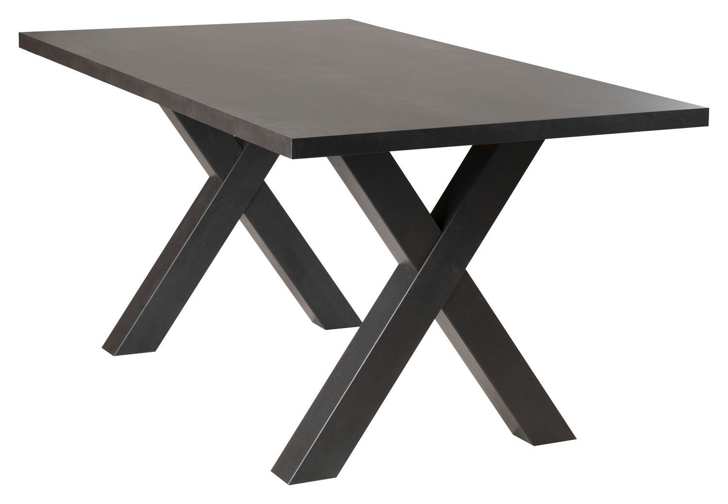 Esstisch KASIMIR, (1 Tisch), B 160 cm x T 90 cm, Schwarzstahl Dekor