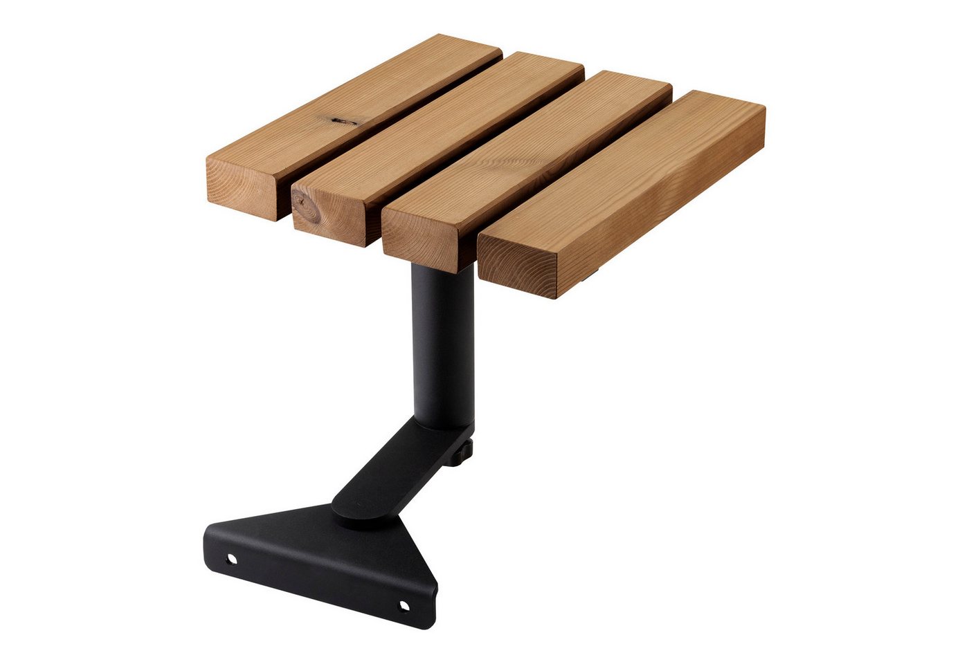 SO-TECH® Anbautisch Ablage für Gartenliege LOUNGER, komplett mit Holzlatten, 1St., Stahl verzinkt schwarz pulverbeschichtet + Thermokiefer