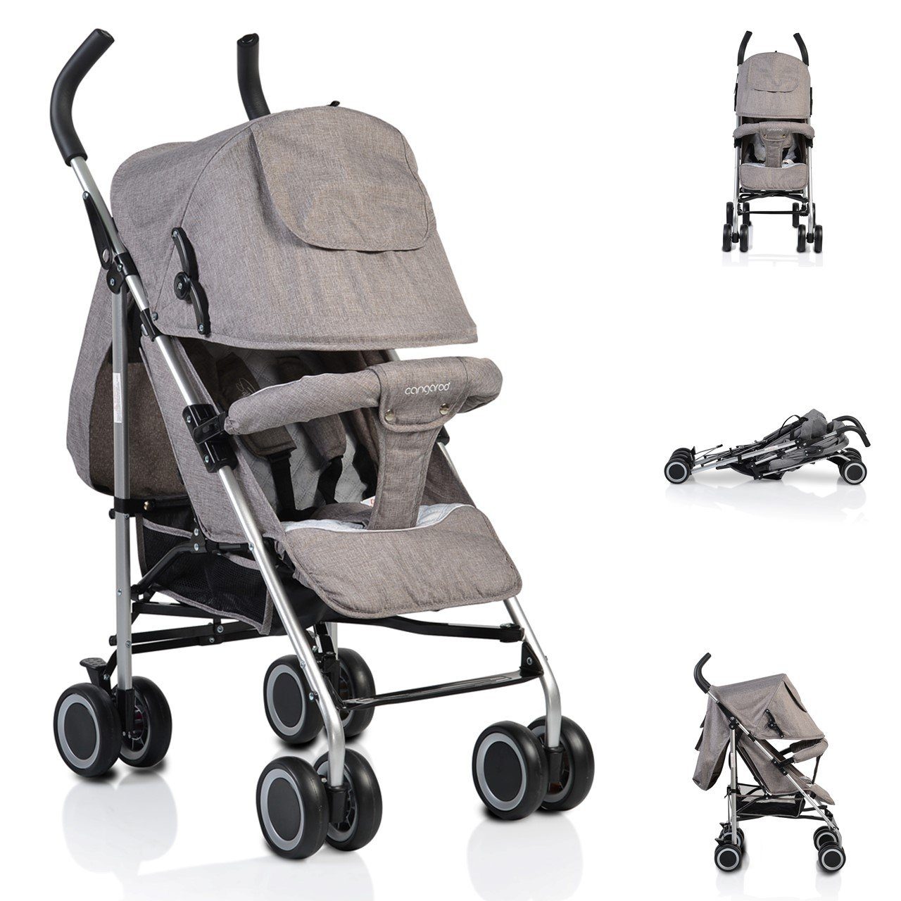 Cangaroo Kinder-Buggy »Kinderwagen, Buggy Saphir«, mehrfach verstellbar ...