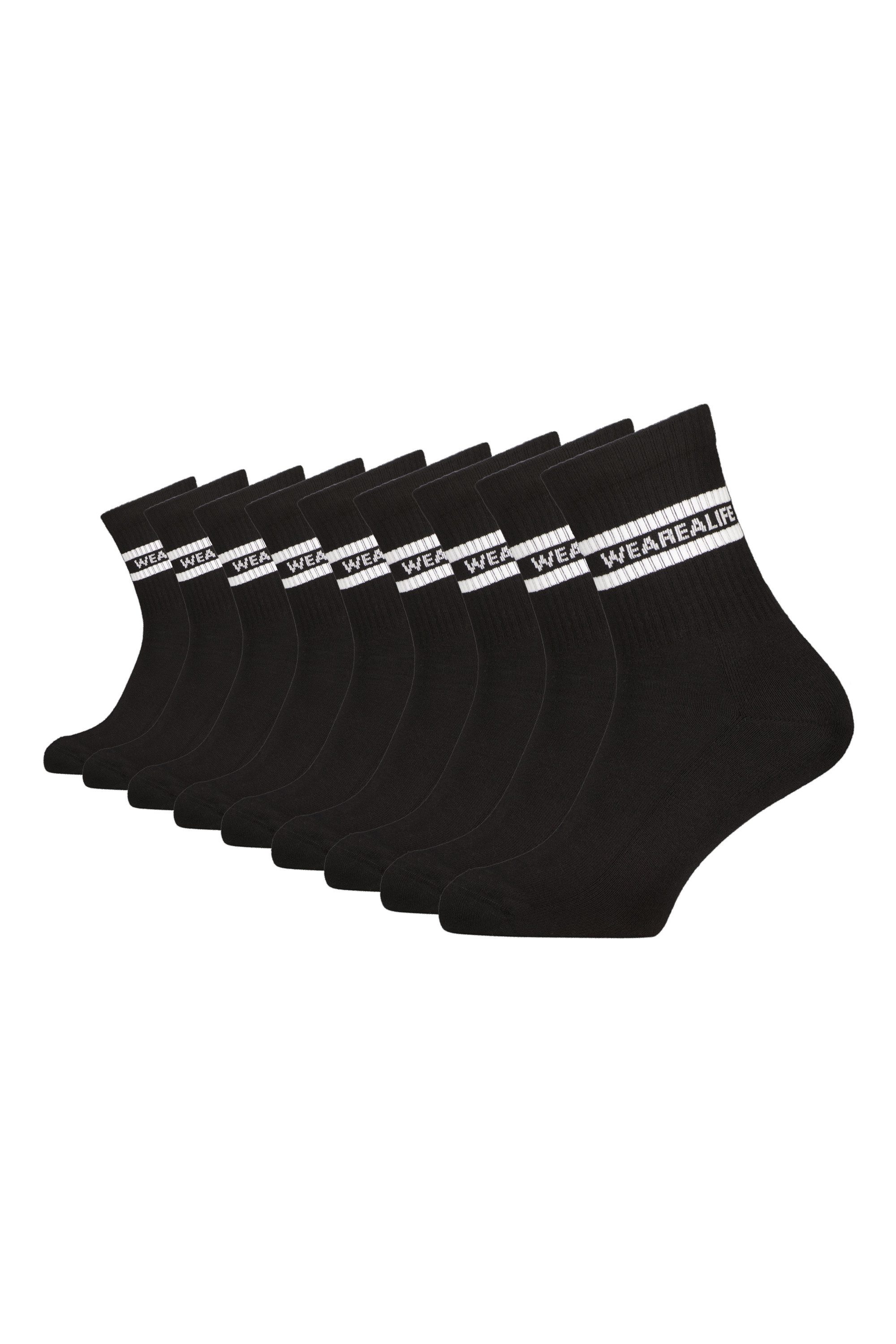 Alife & Kickin Tennissocken Herren 9 PACK - DennisAK Tennissocken, Socken (Spar-Set) lange Sportsocken mit Streifen, aus Baumwolle mit weichem Bund