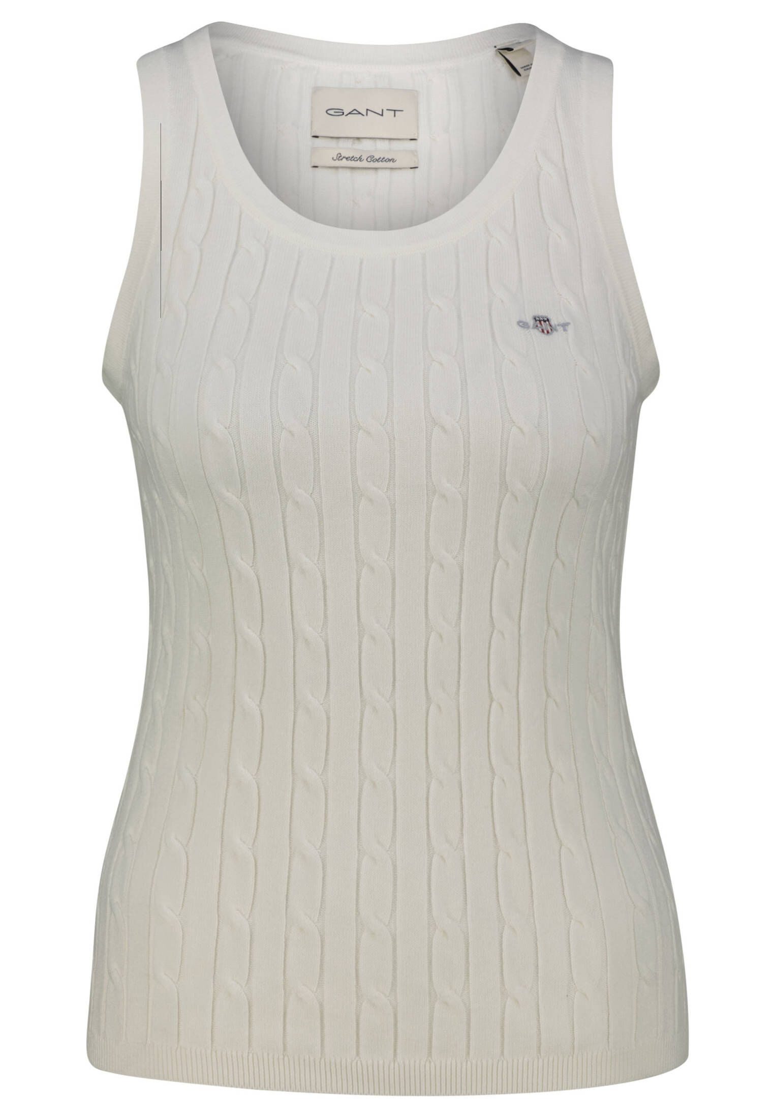 Pullunder Damen Strickpullunder mit Zopfmuster