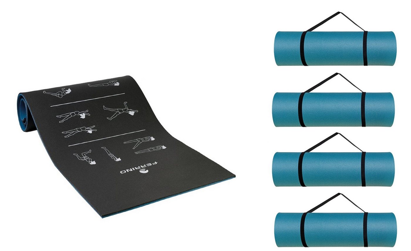 Ferrino Fitnessmatte Ferrino Fitnessmatte Jogamatte 186 x 61 cm 11114F (4-St), einer Dicke von 8 mm schützt Gelenke