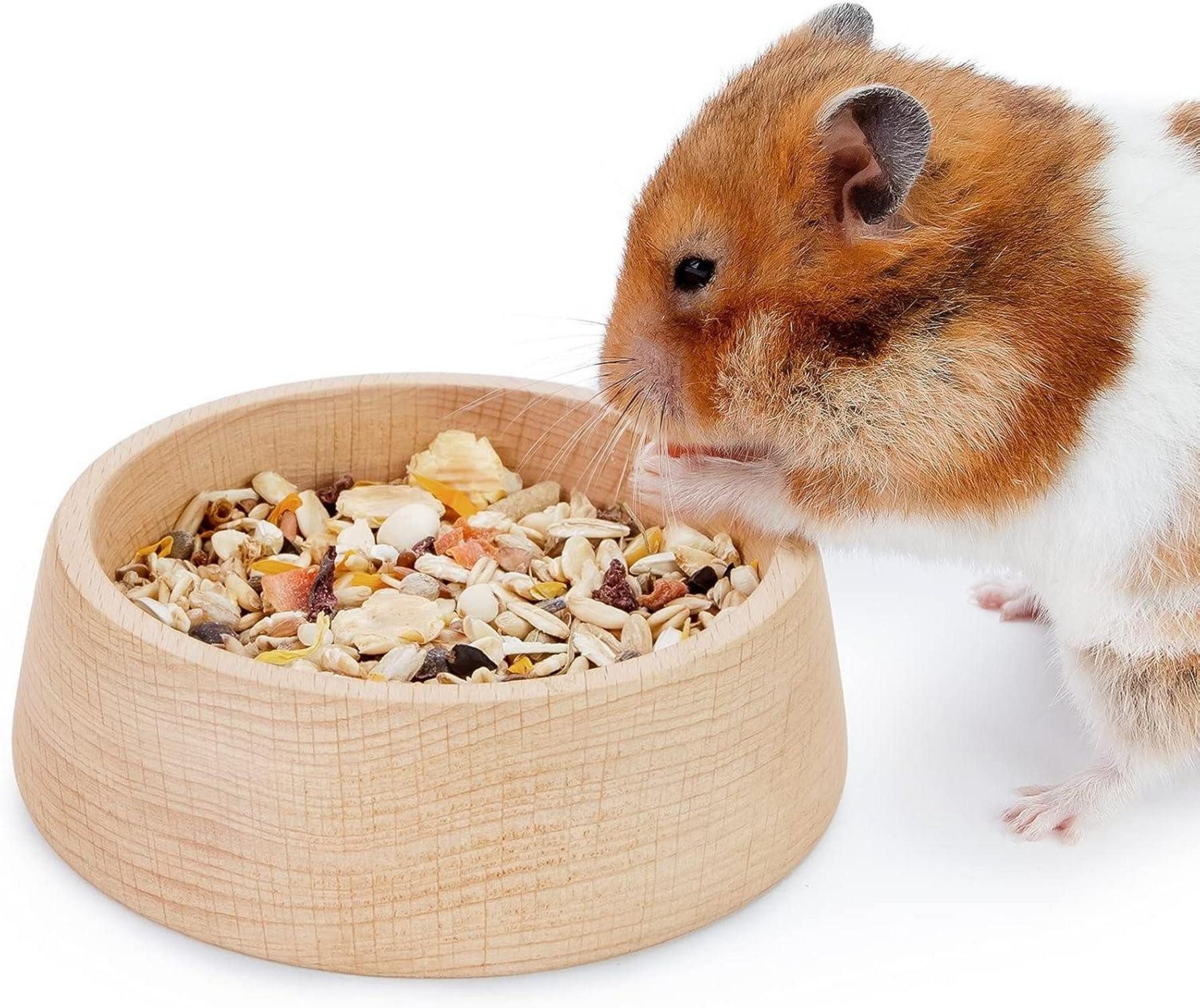 Kleintierkäfig Holz Hamster Futternapf für syrische Zwerghamster Rennmäuse Mäuse
