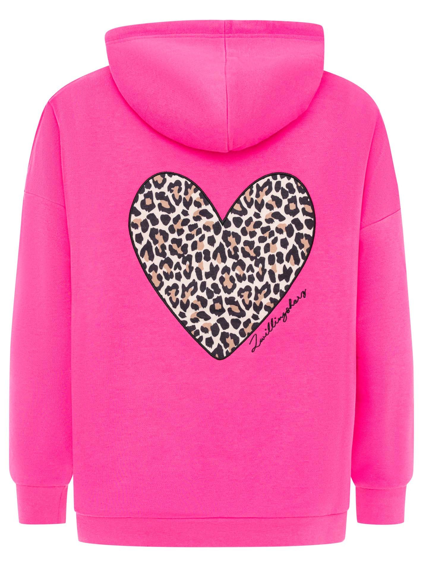 Zwillingsherz Kapuzensweatshirt Oversized Hoody Leo Herz – Bild 2 von 3