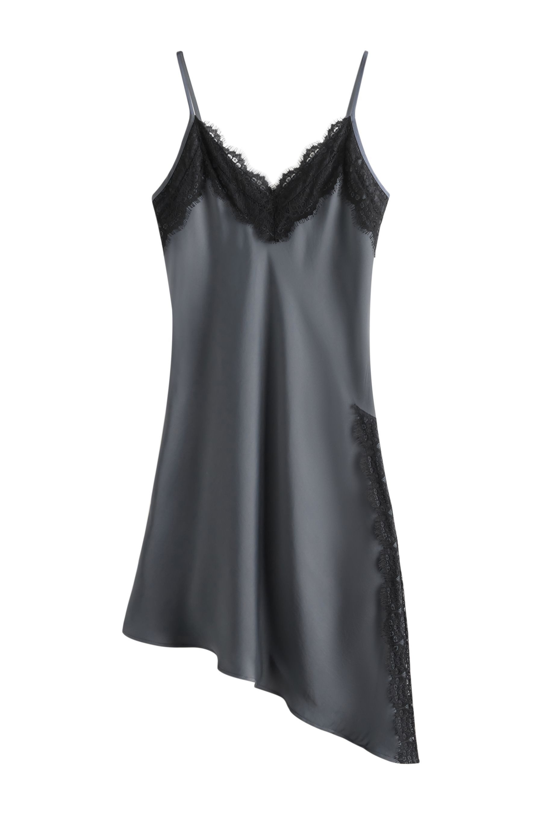 Next Trägerkleid Asymmetrisches Trägerkleid in Minilänge mit Spitze (1-tlg)