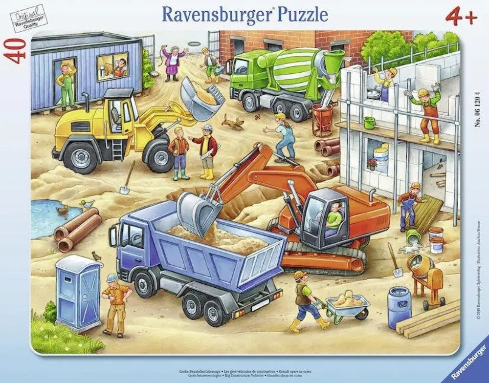 Ravensburger Puzzle Große Baustellenfahrzeuge. 30-48 Teile günstig online kaufen