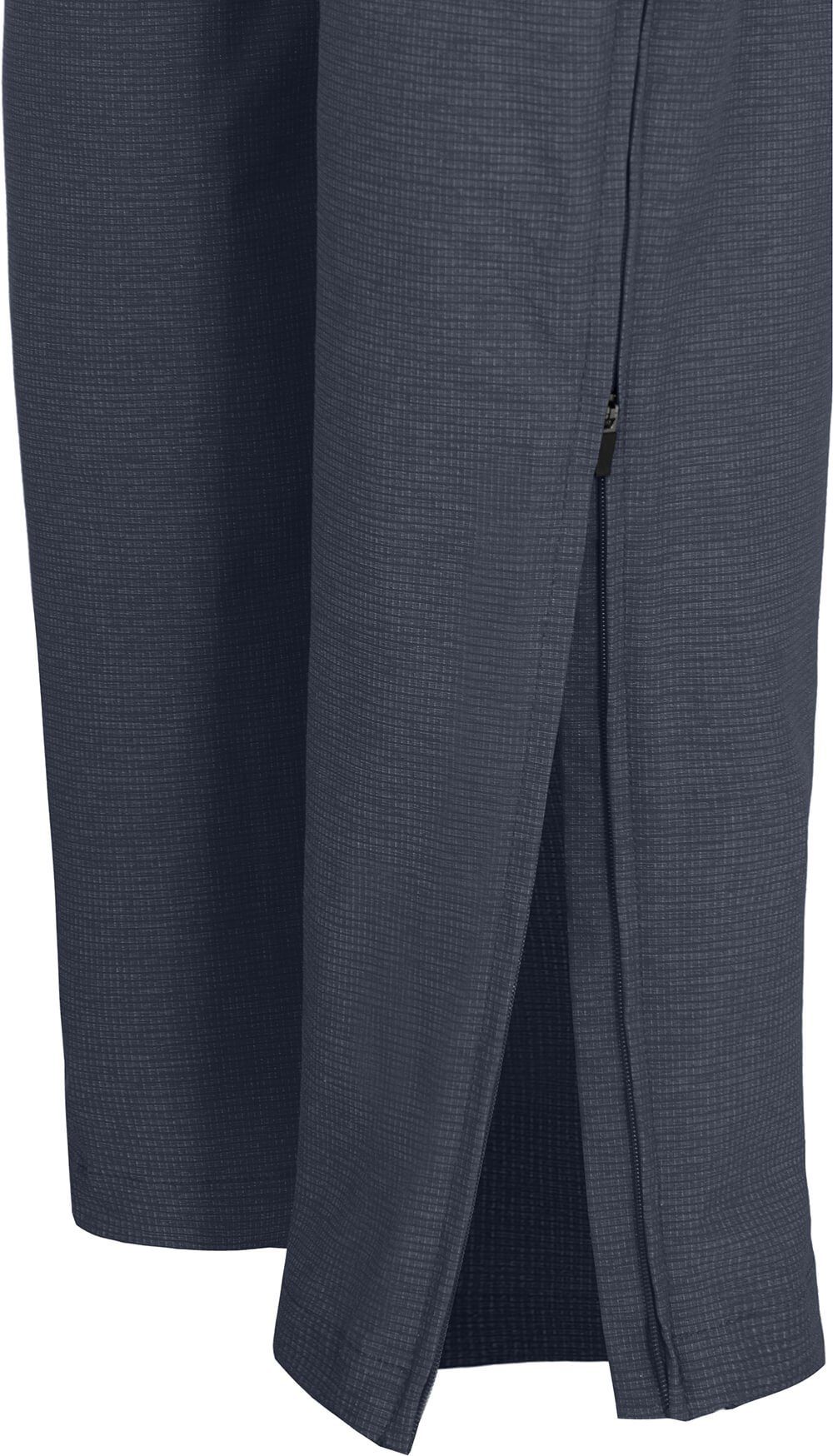 Bergson Zip-off-Hose PORI grau/blau mit elastisch, Doppel T-ZIPP Normalgrößen, robust Zipp-Off Wanderhose, Damen