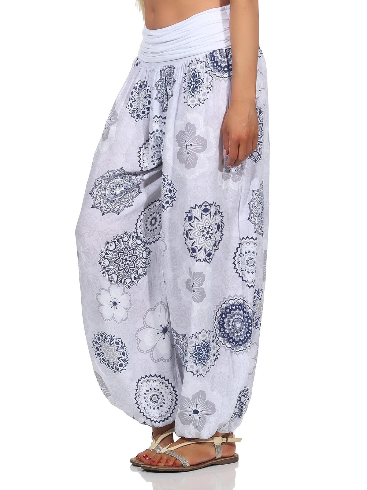 OriginalYou Haremshose Sommerhose Damen Boho Flatterhose leichte Yoga-Hose weites Bein luftige & leicht, hautfreundliches Material