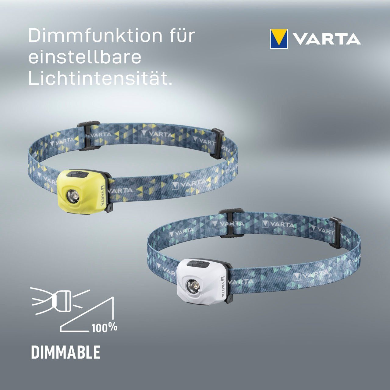 VARTA Kopflampe Outdoor Sports (Packung, Tastensperre H30R Stirnleuchte mit Speicherfunktion und 1-St), aufladbare Ultralight