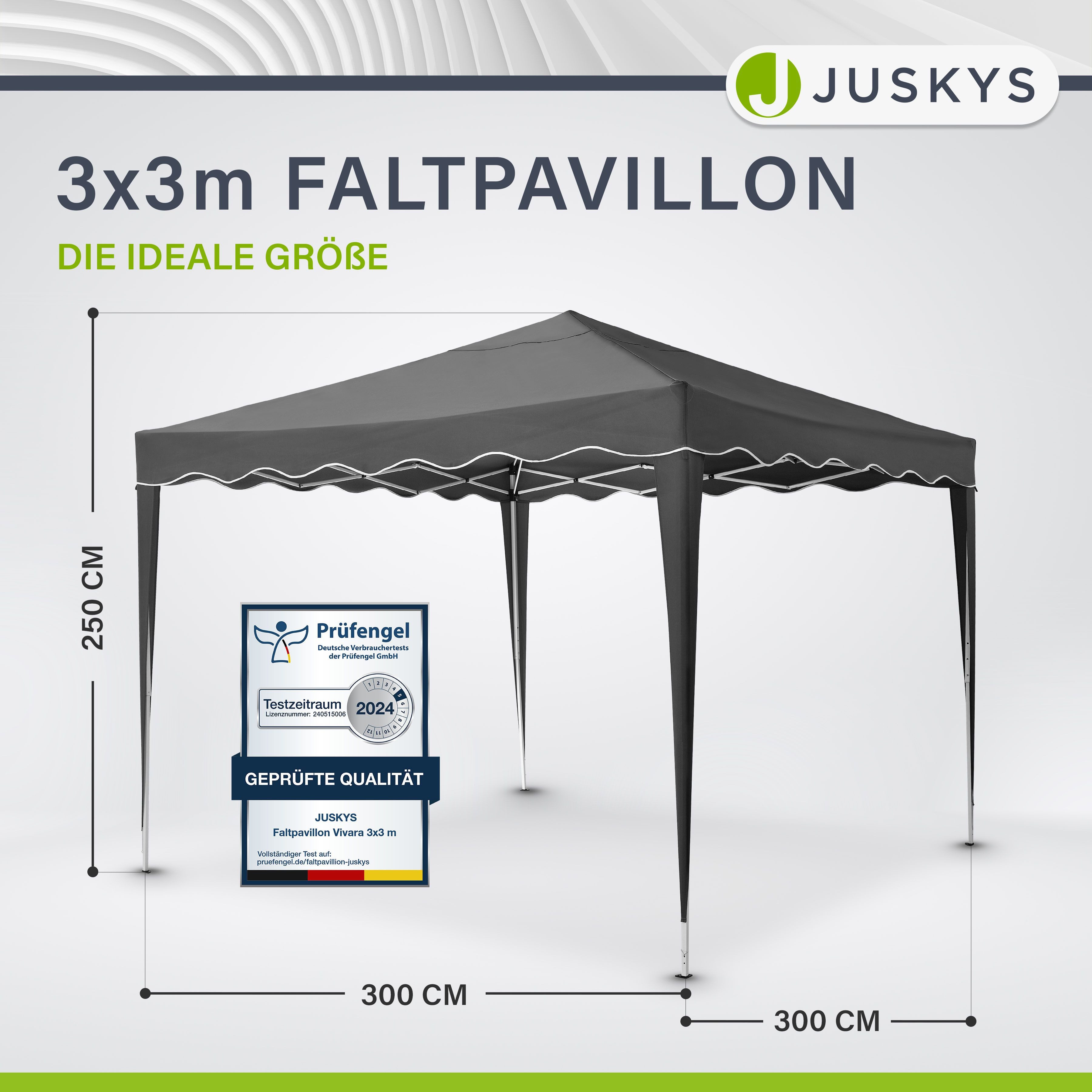 Juskys Faltpavillon Vivara, stabiles Gestell, mit günstig online kaufen