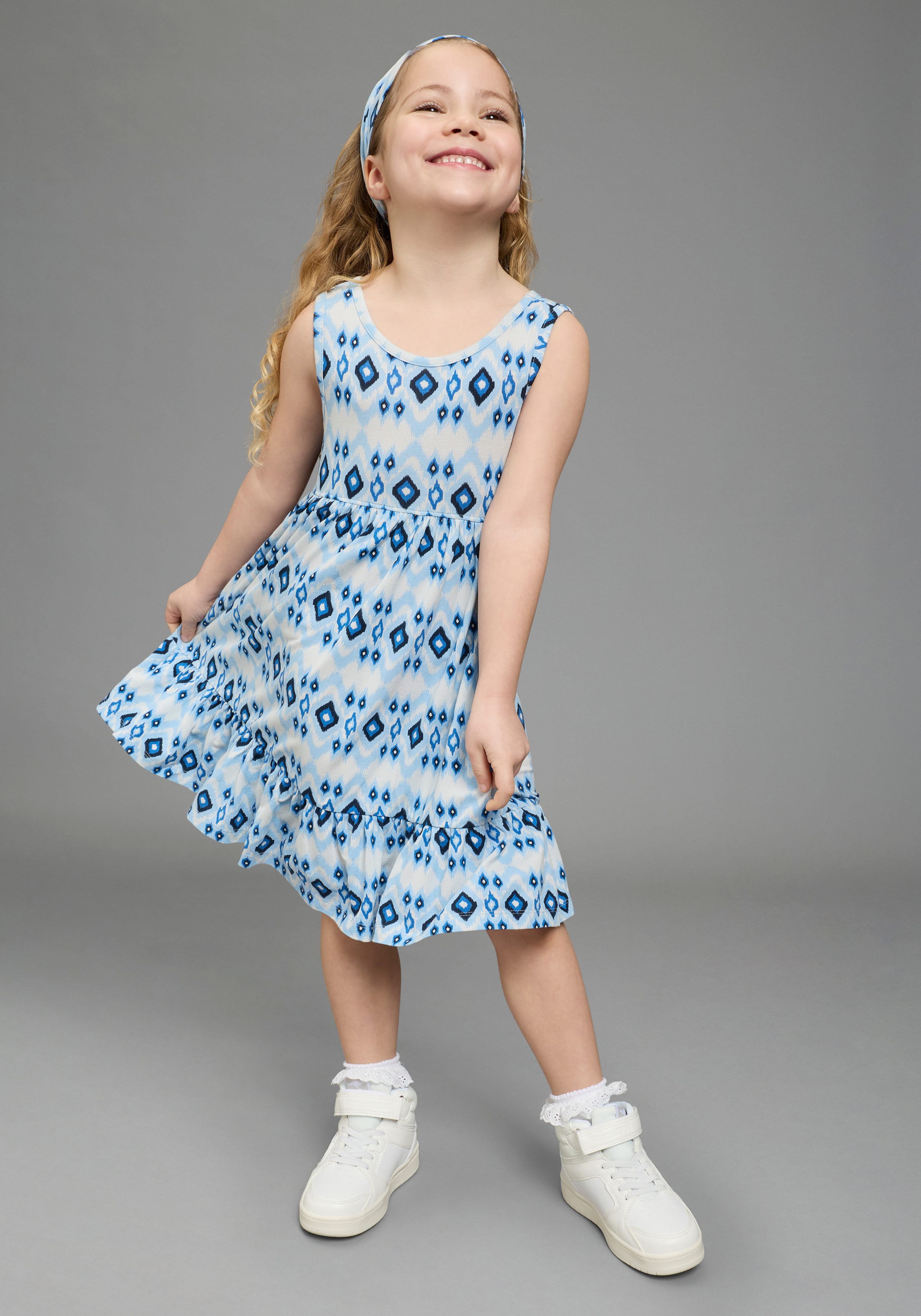 KangaROOS Kleid & Haarband Kangaroos 2tlg Set: Kleid+Haarband (Set, 2-tlg., 2) aus Jersey, bedruckte Optik, aus Viskosemischung – Bild 5 von 5