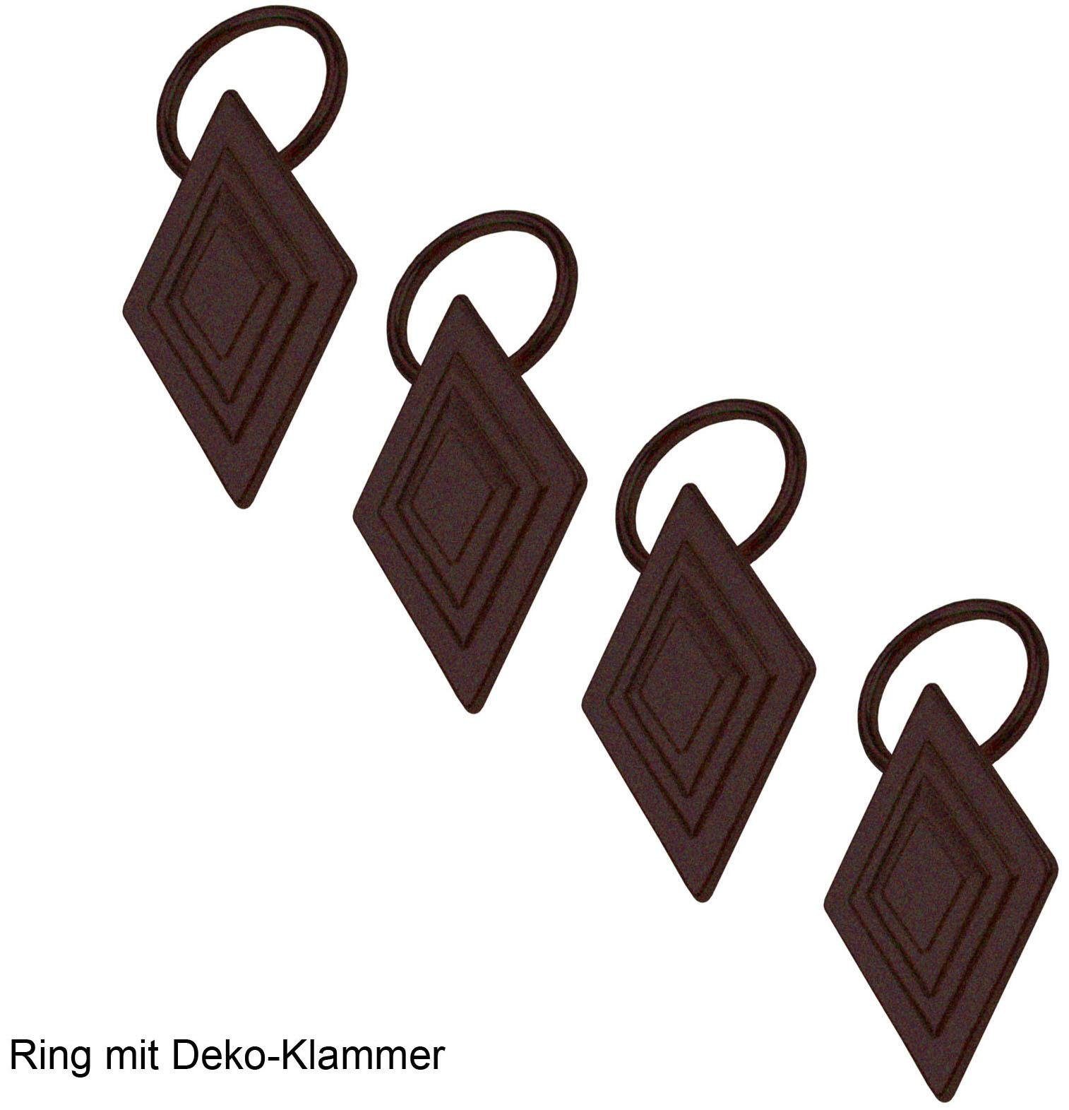 Liedeco Gardinenring, Gardinenstangen, (Packung, 4-St., mit günstig online kaufen
