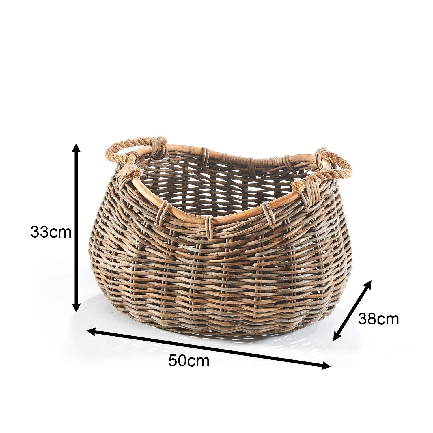 Kobolo Aufbewahrungskorb Korb aus Rattan kubu günstig online kaufen