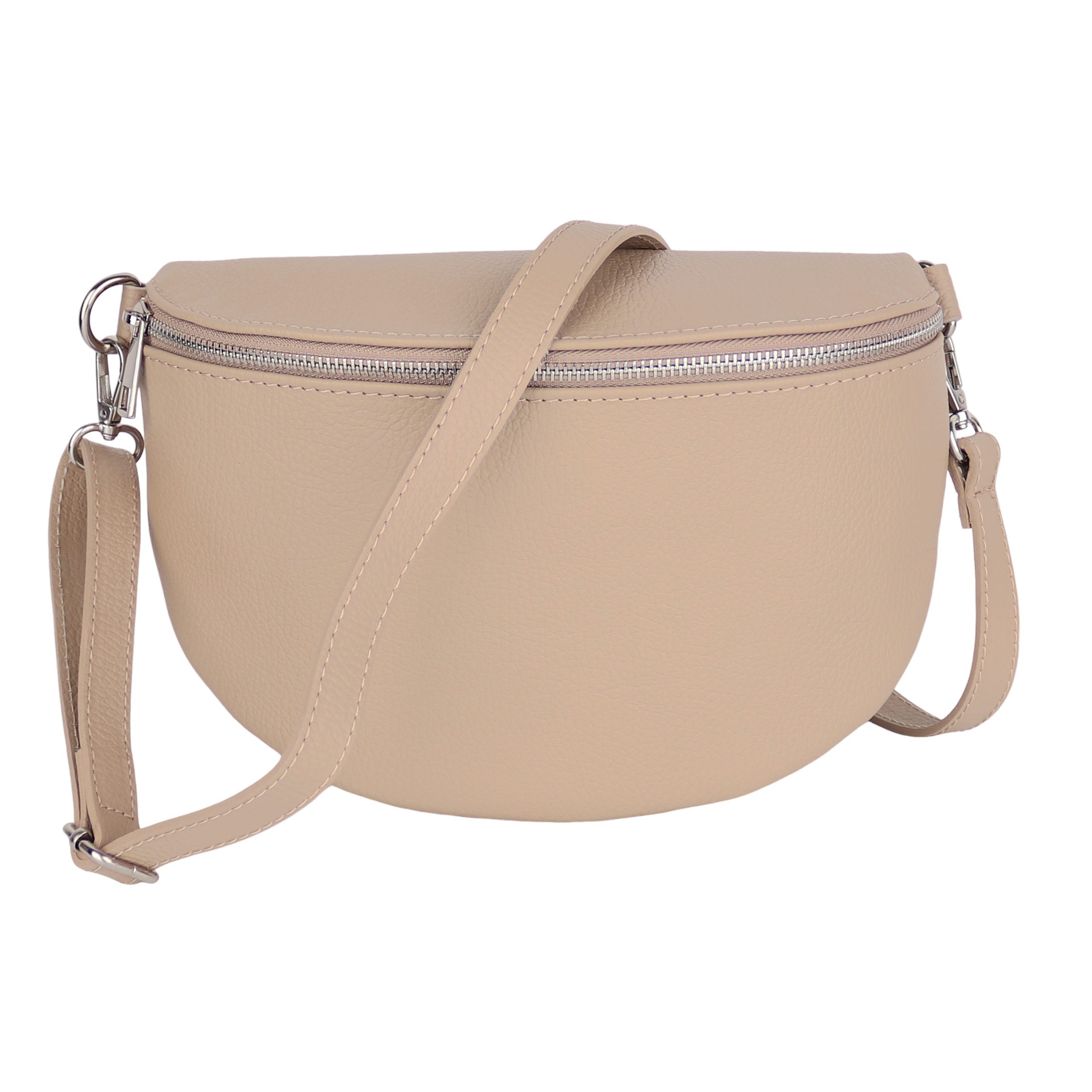 Bauchtasche Damen, aus Echtleder, Made in Italy,Umhängetasche; Brusttasche