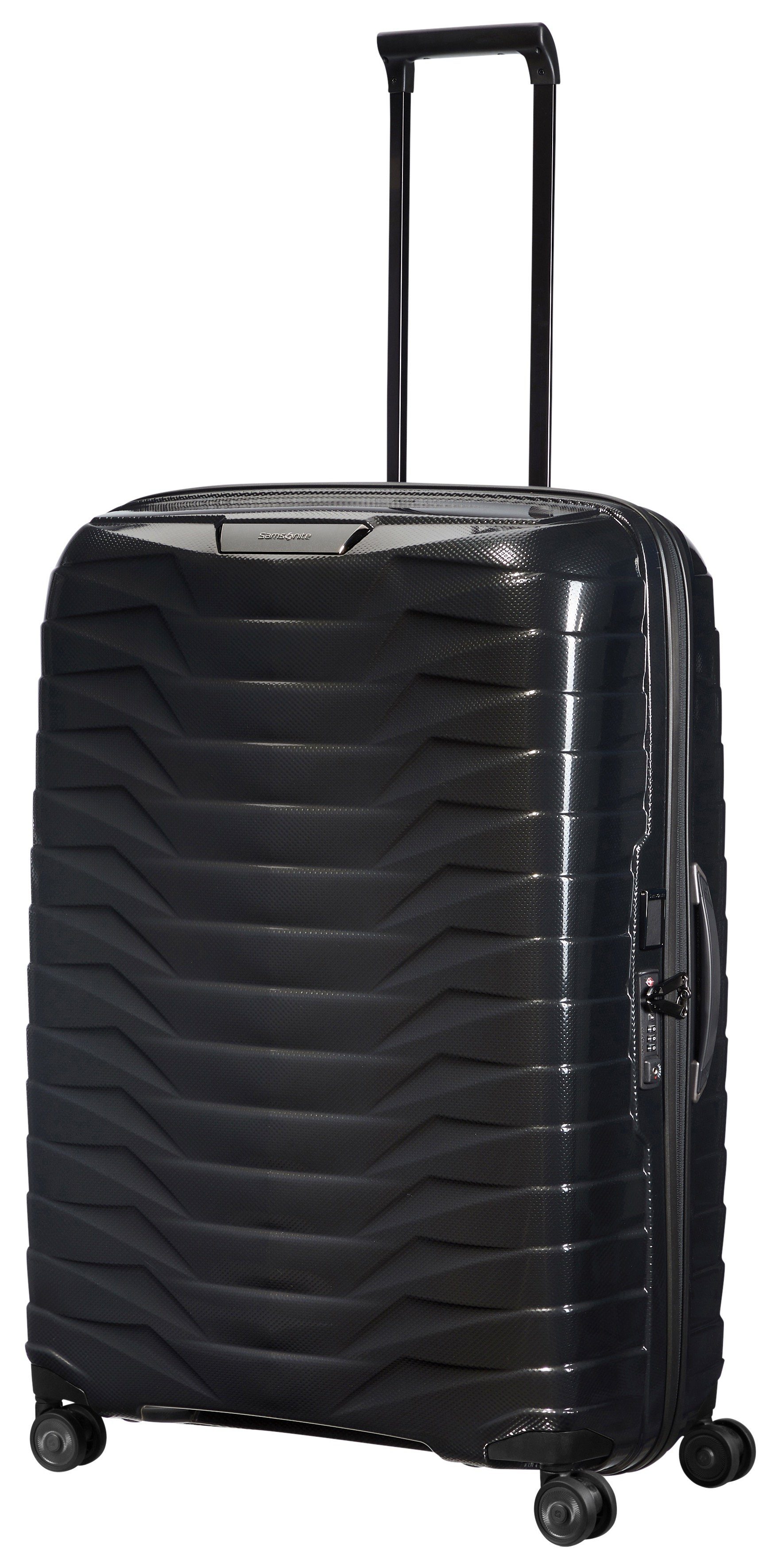 Samsonite Hartschalen-Trolley PROXIS, verschiedene Größen und Farben, 4 Rollen, arretierbares und versenkbares Druckknopf-Trolleysystem