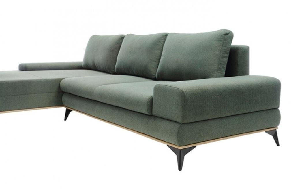 Grün Ecksofa Europe Ecksofa Möbel, 2 L Couch in Made Form Stoffsofa JVmoebel Wohnzimmer Sofa Teile,
