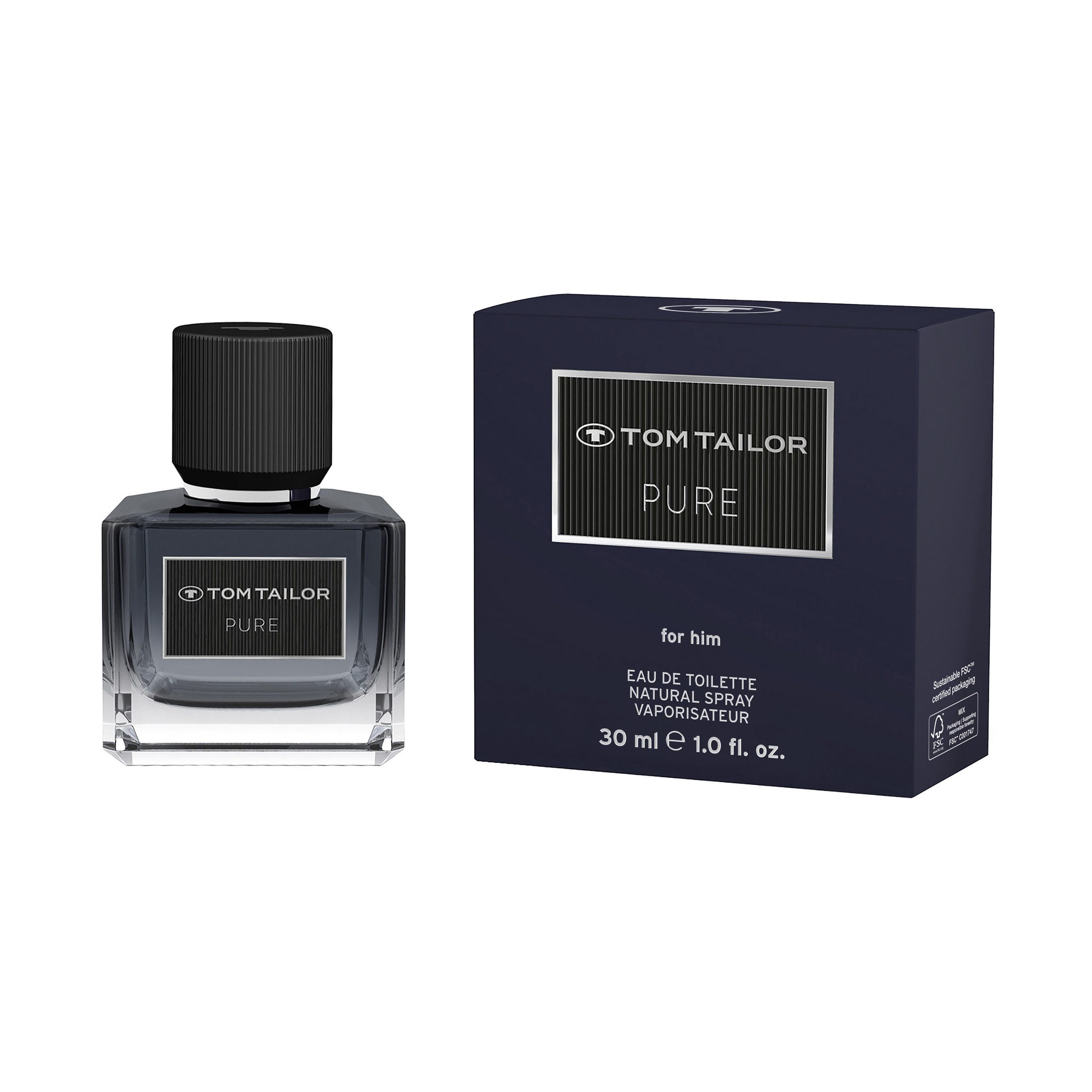 TOM TAILOR Eau de Toilette PURE FOR HIM, EdT 30 ml Man