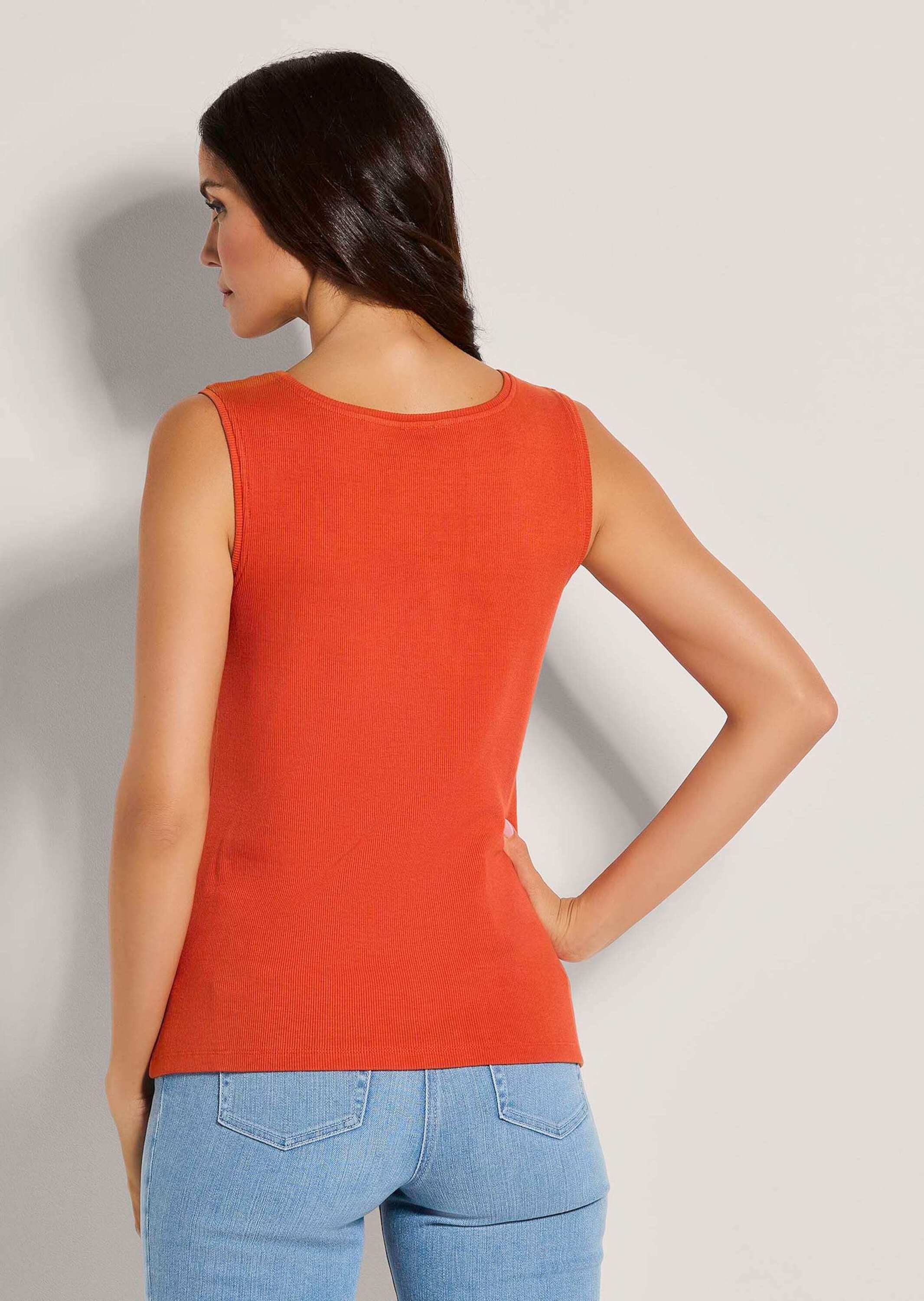 MADELEINE Shirttop Ärmelloses Rippen-Top