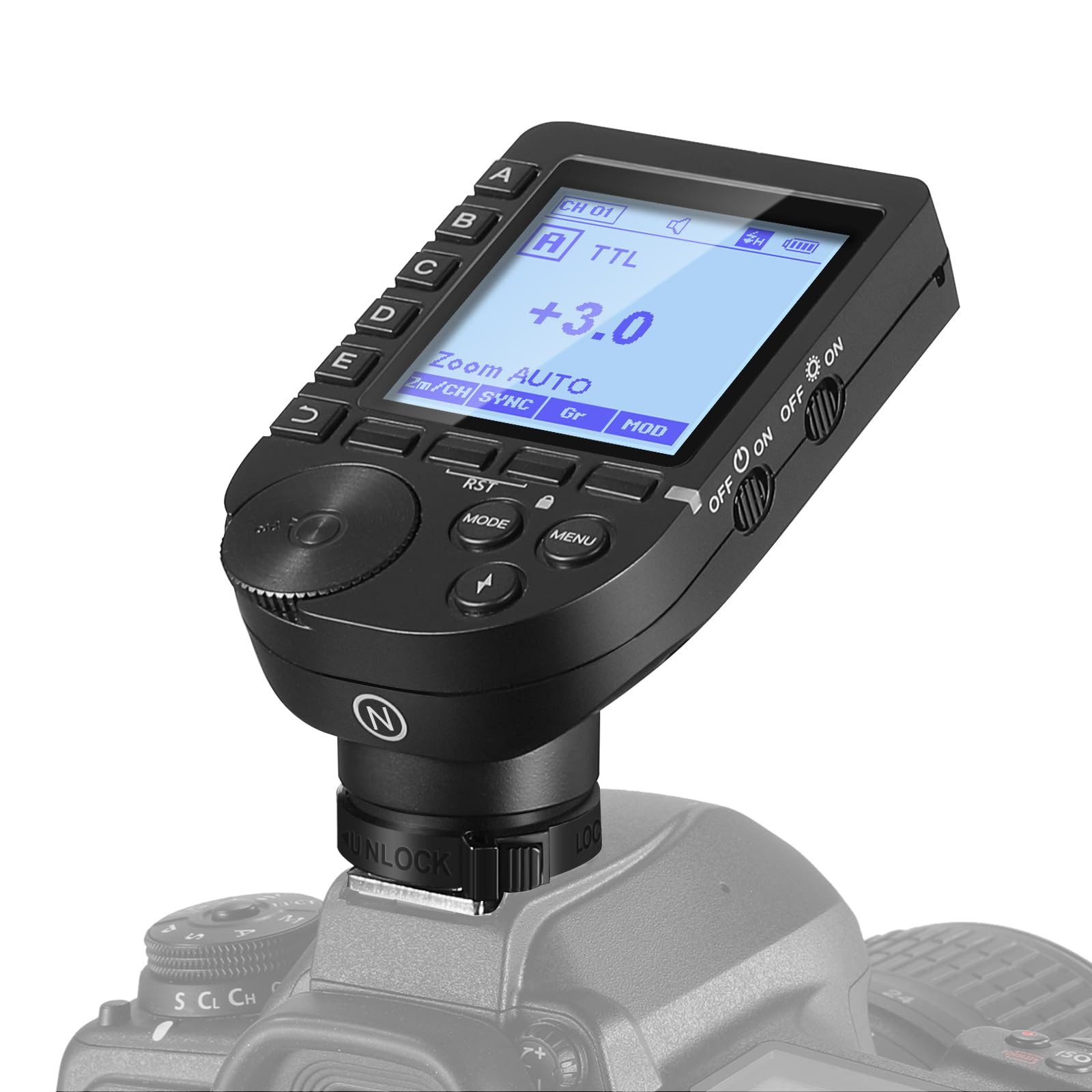 Neewer QPRO-N TTL Drahtloser Blitzauslöser für Nikon, mit 1/8000s HSS Kabel-Fernauslöser, (LCD Display, Kabel-Fernauslöser, für Q4 Q3 Z1 Z760 NW420 NW655)