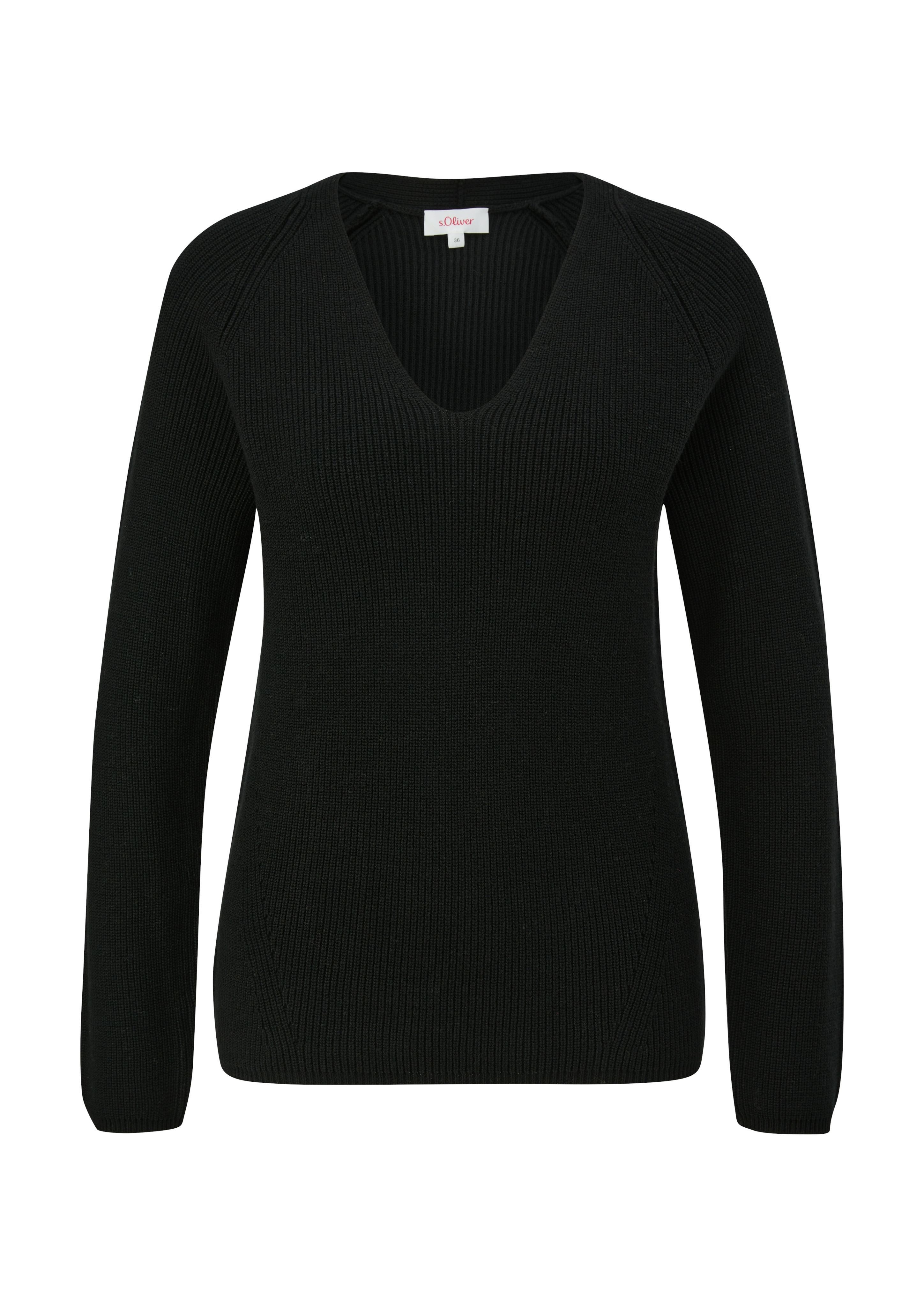 s.Oliver Strickpullover Strickpullover mit V-Ausschnitt und günstig online kaufen